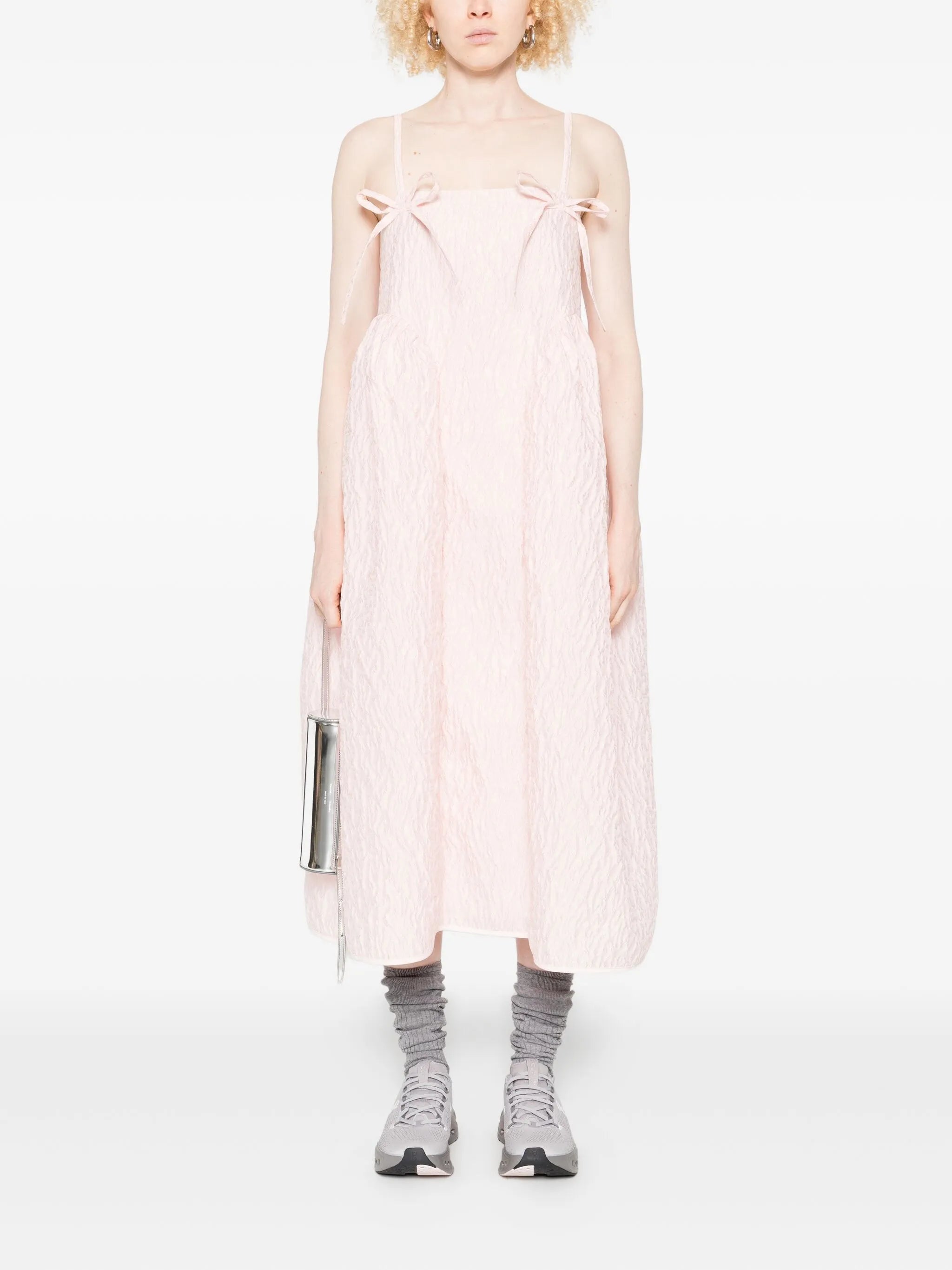 Ambra bow-detail midi dress