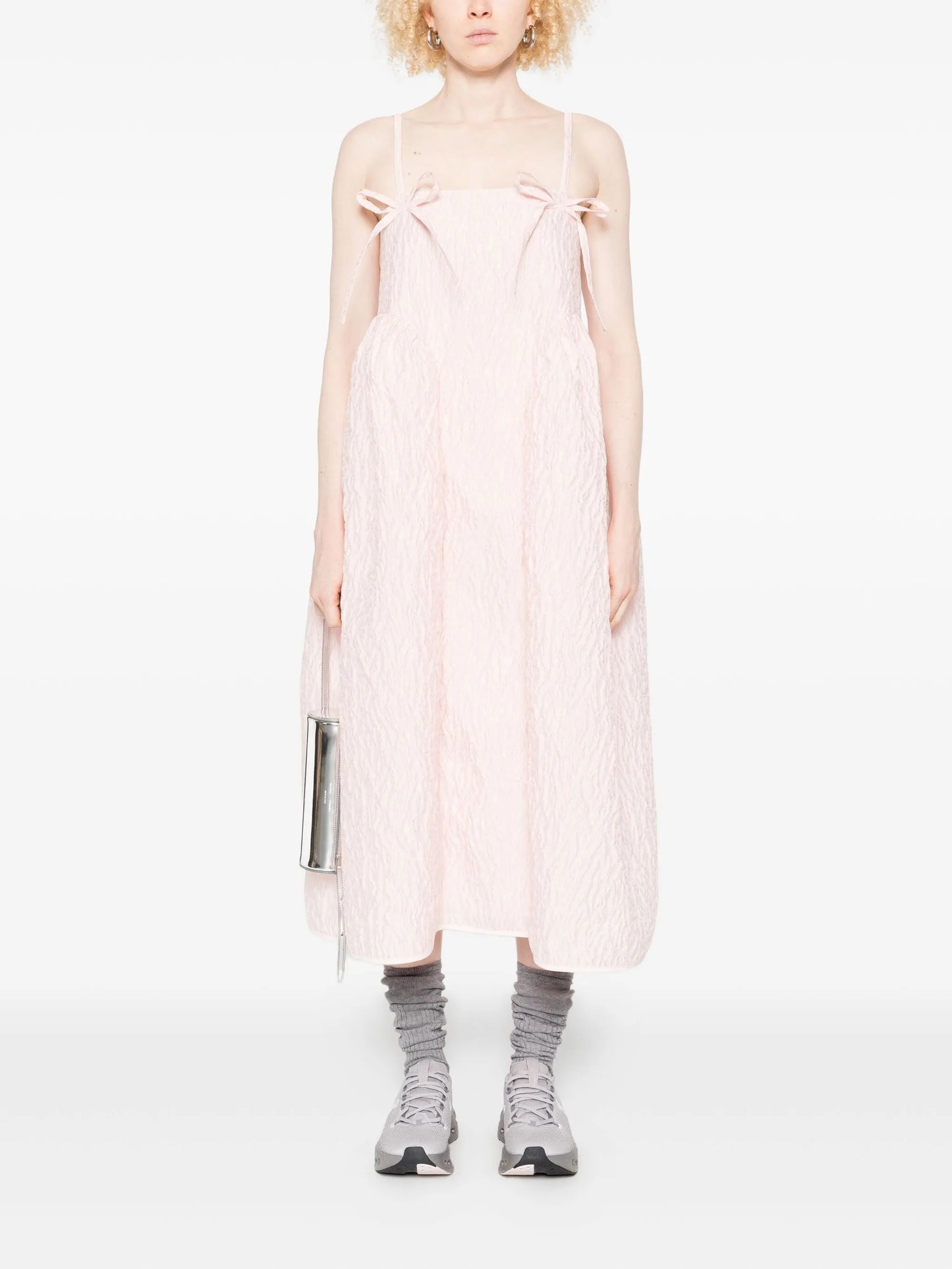 Ambra bow-detail midi dress