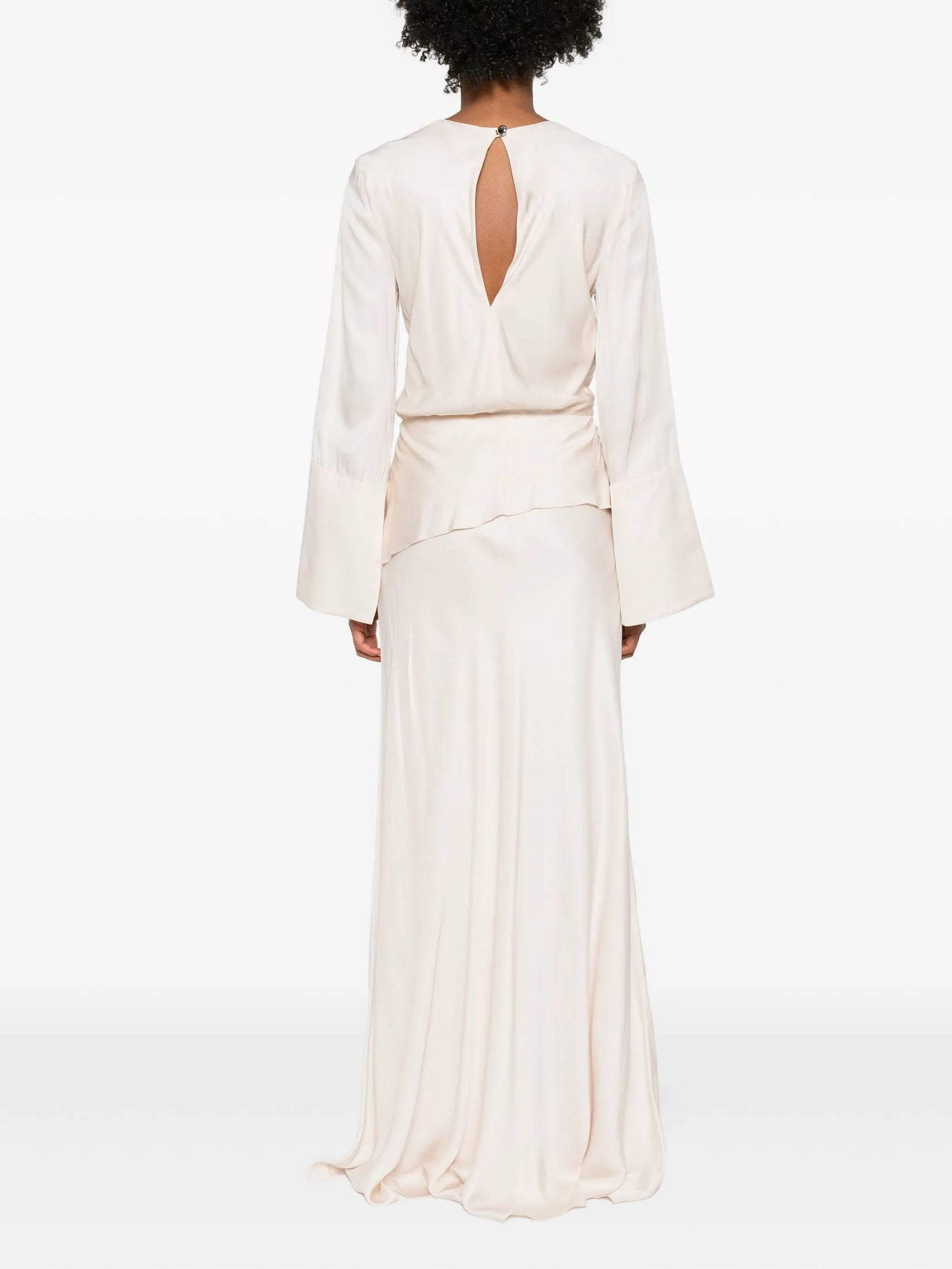 Violet wide-sleeve maxi dress