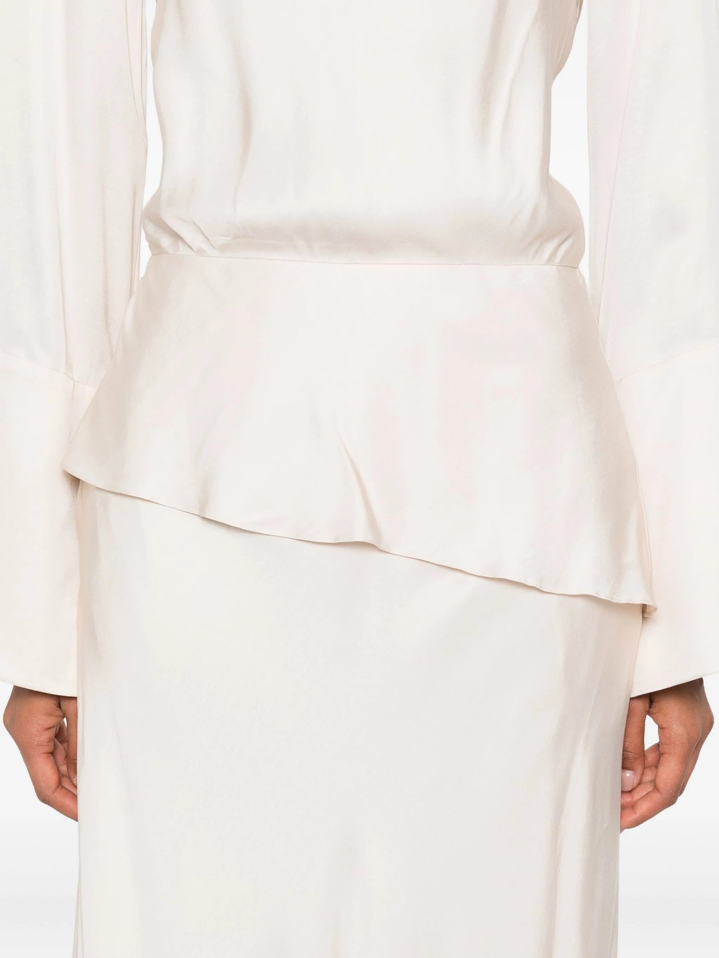 Violet wide-sleeve maxi dress
