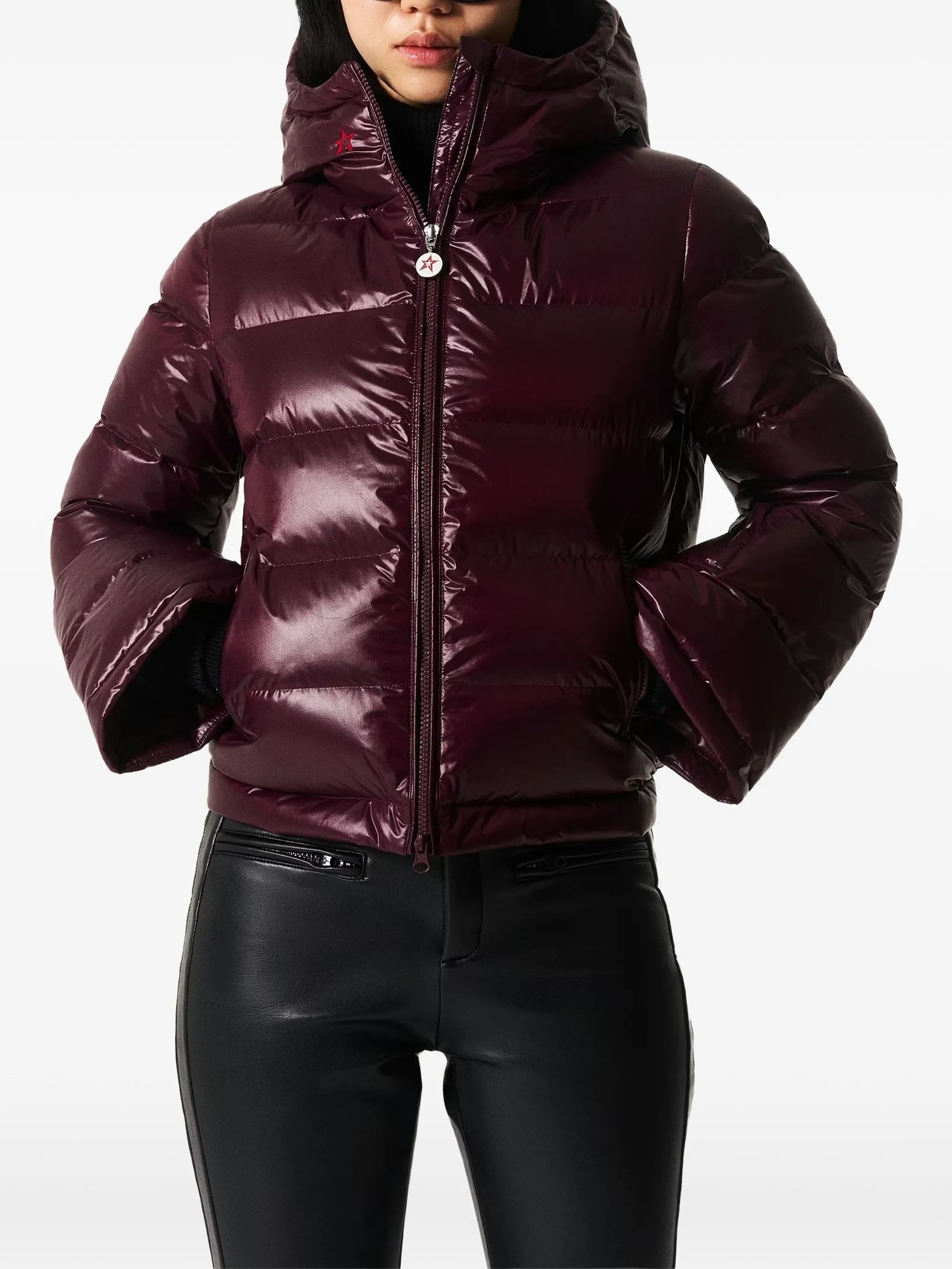 zip-up ski jacket