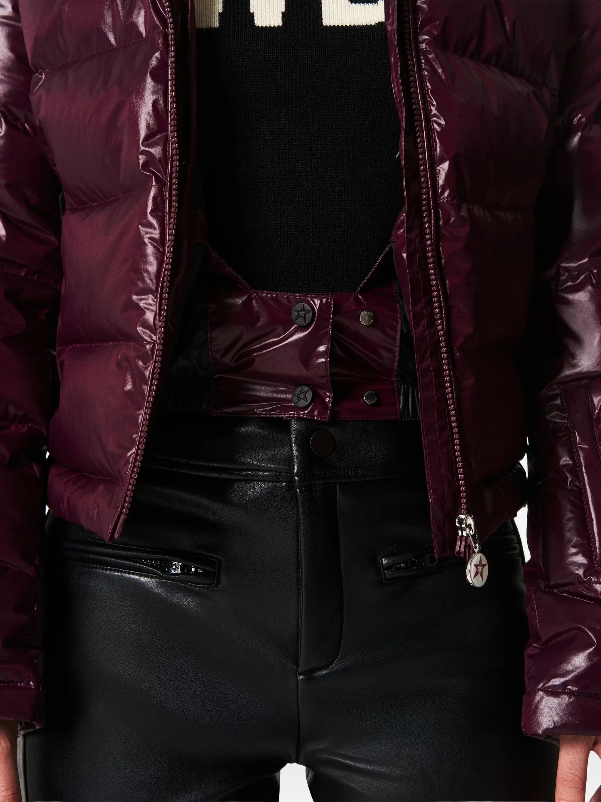 zip-up ski jacket