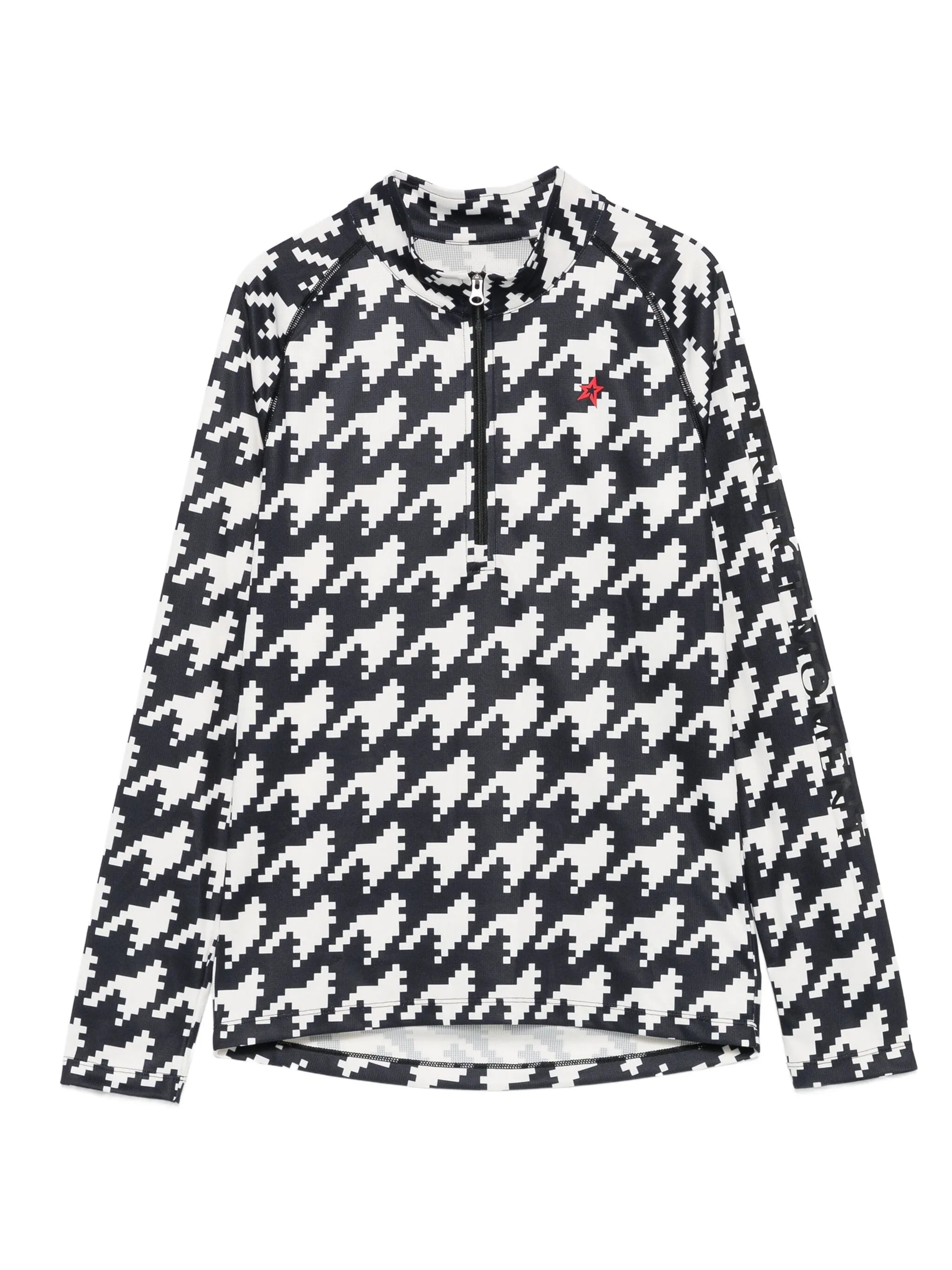 houndstooth-print top