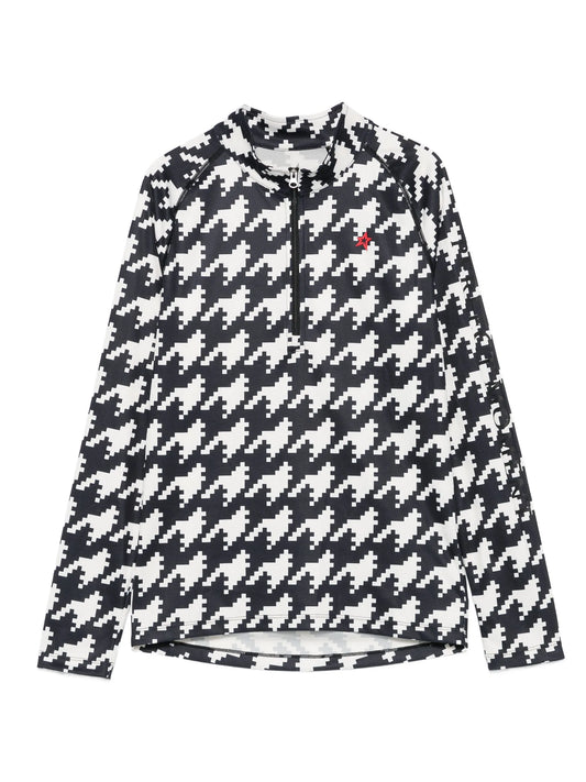 houndstooth-print top