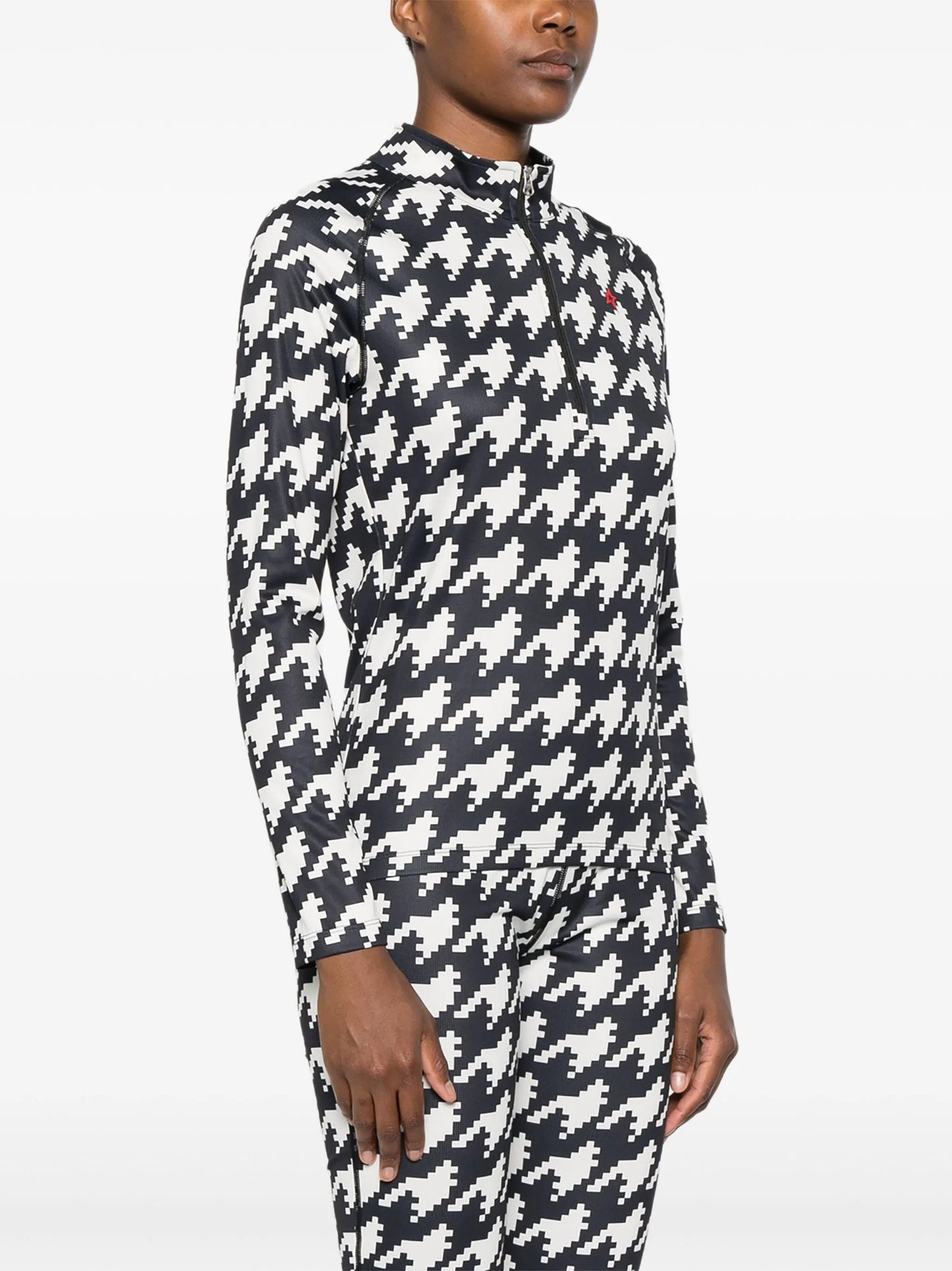 houndstooth-print top