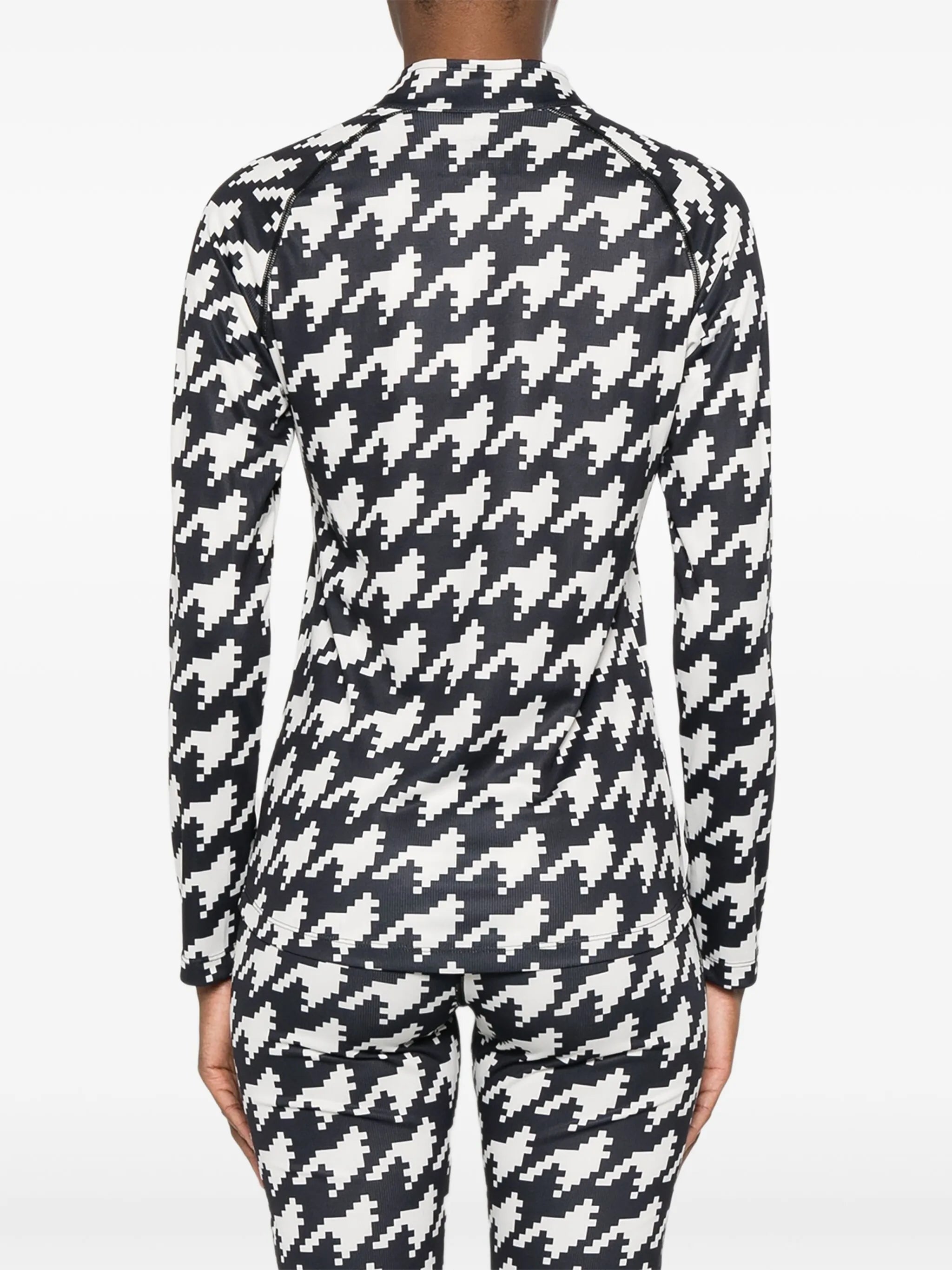 houndstooth-print top