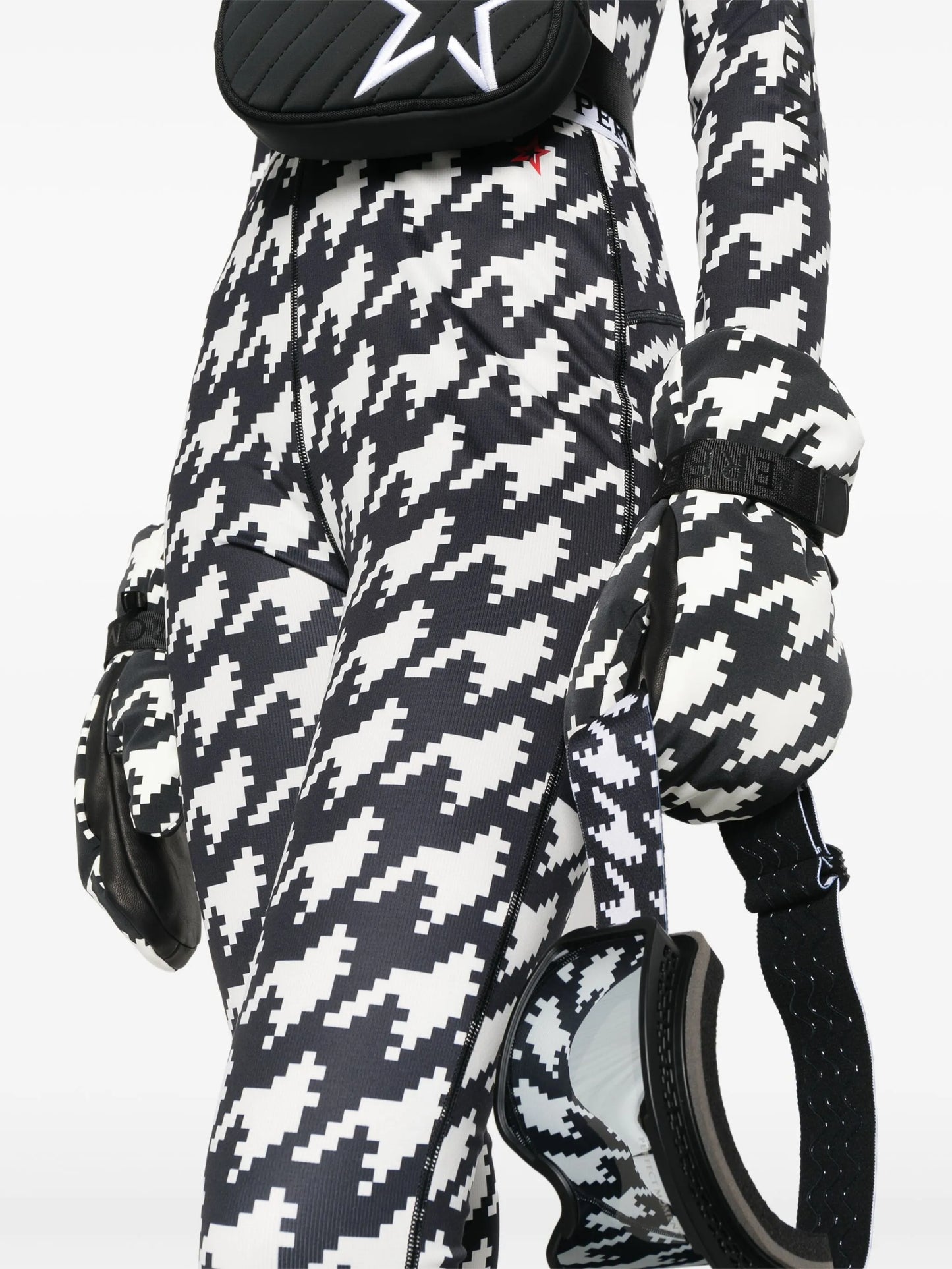 houndstooth-print leggings