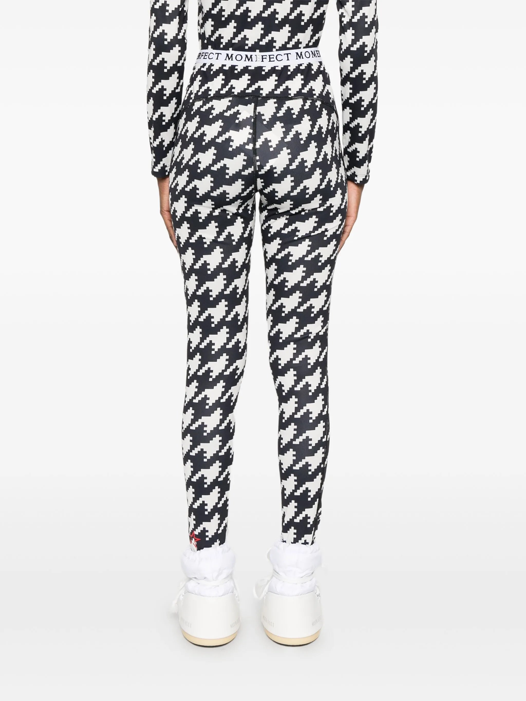 houndstooth-print leggings