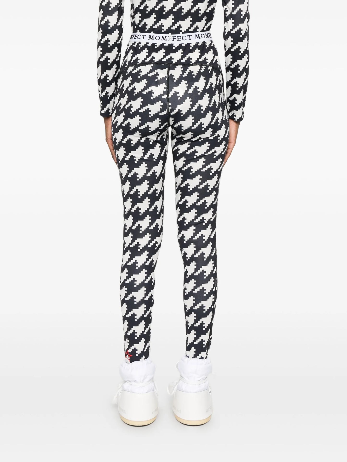 houndstooth-print leggings