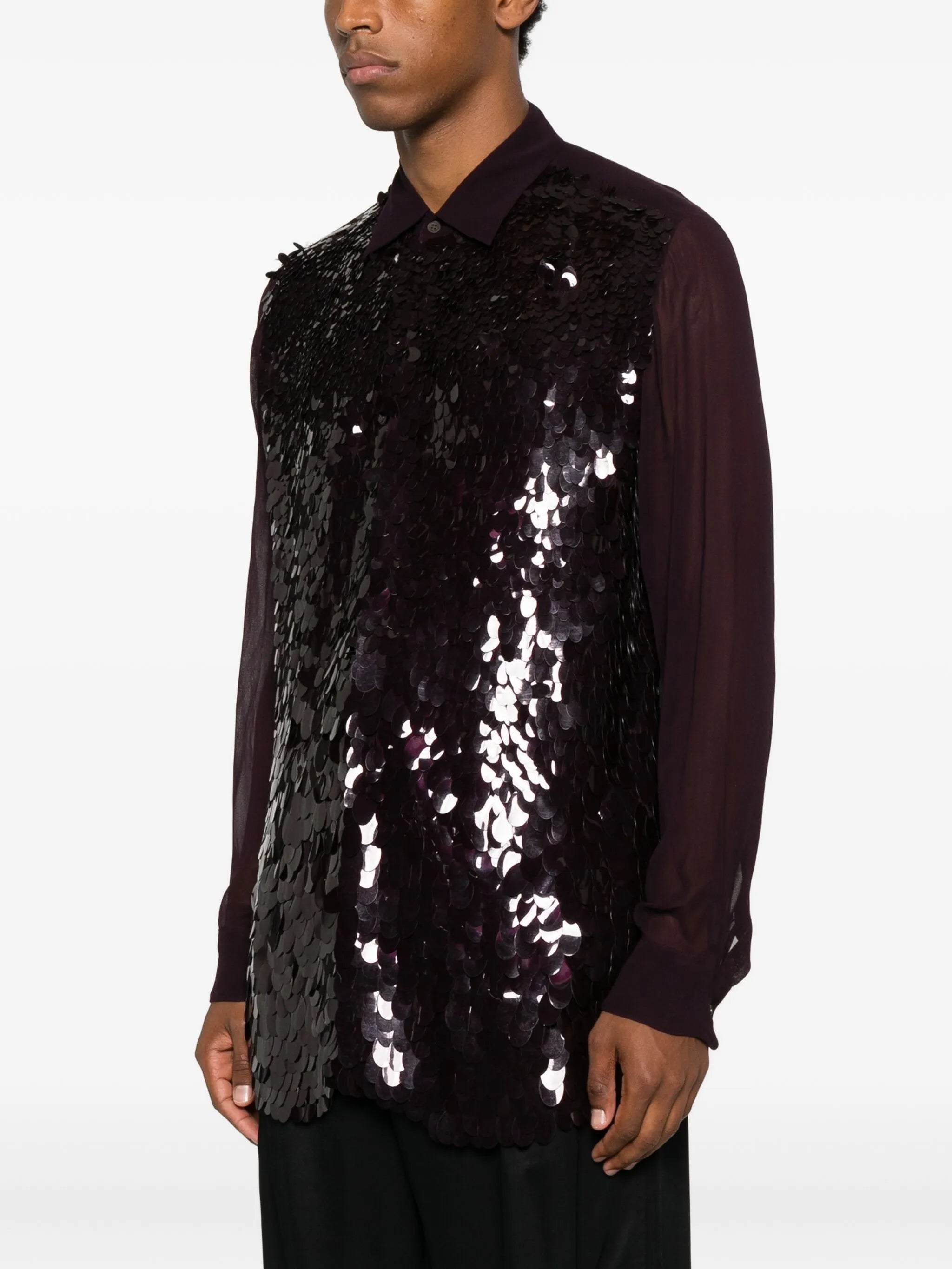 sequin-embellished shirt