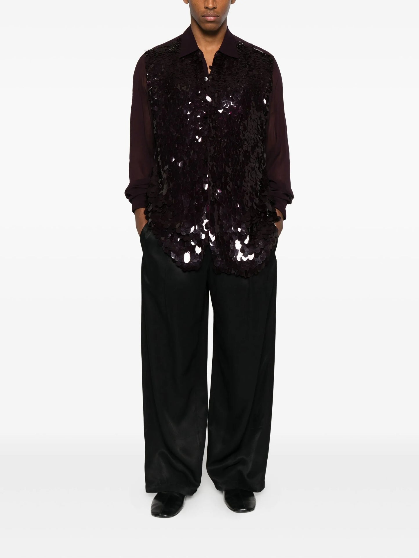 sequin-embellished shirt