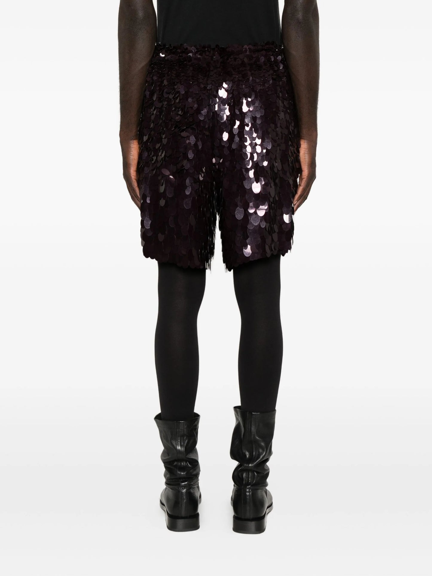 sequin-embellished drawstring shorts