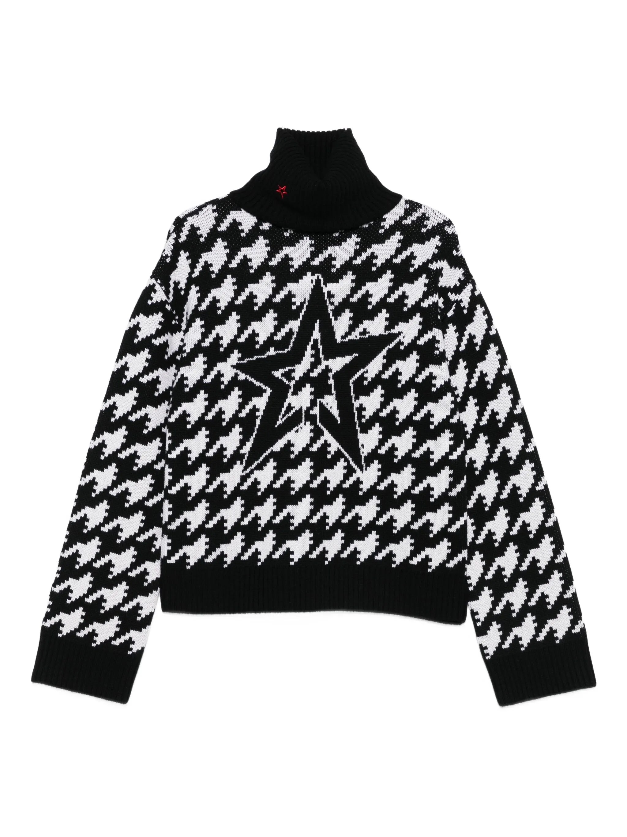houndstooth-pattern jumper