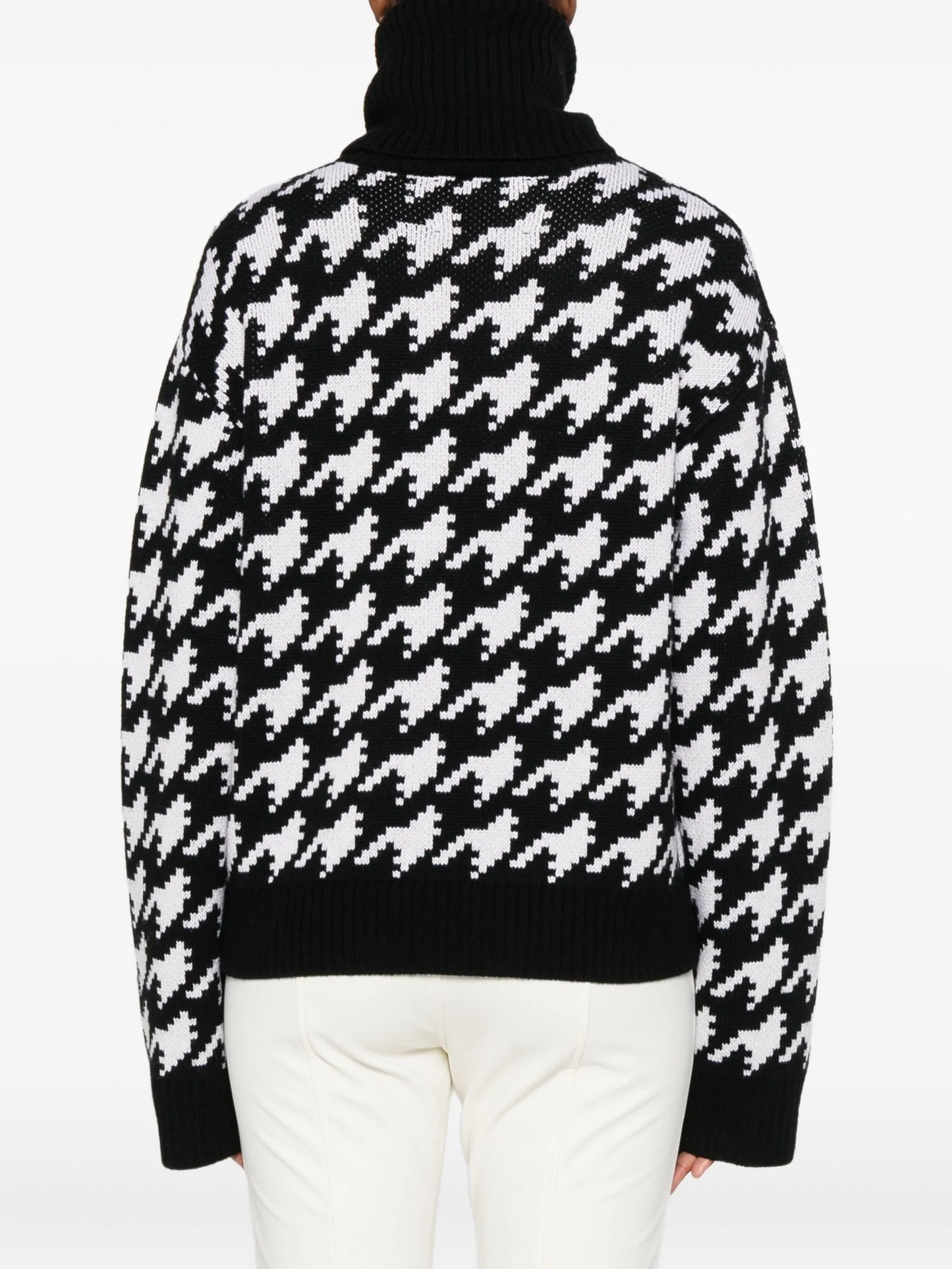 houndstooth-pattern jumper