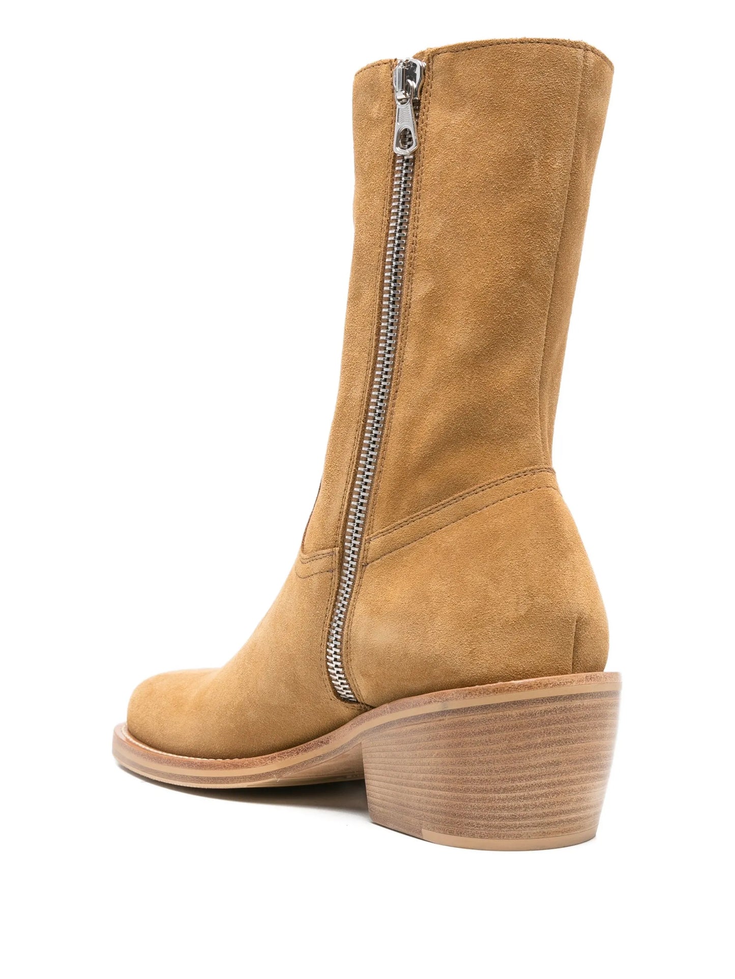 Western-style suede boots