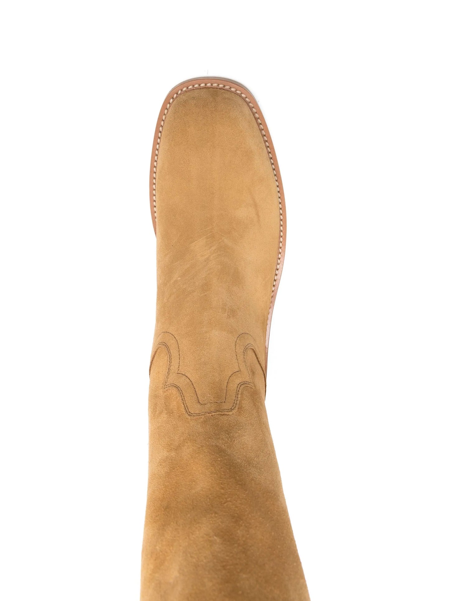 Western-style suede boots
