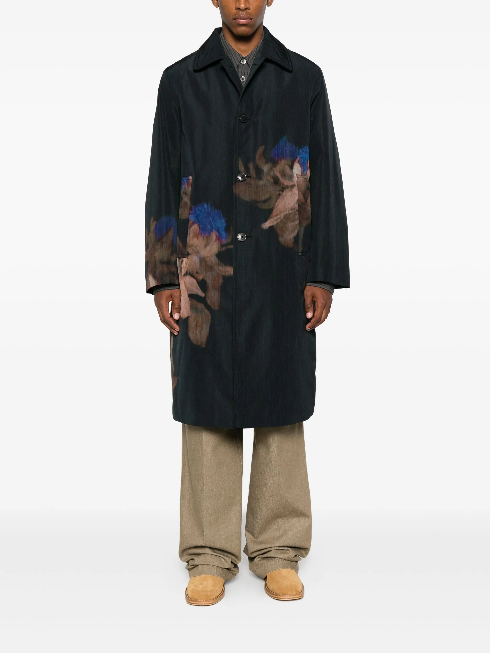 thistle-print coat
