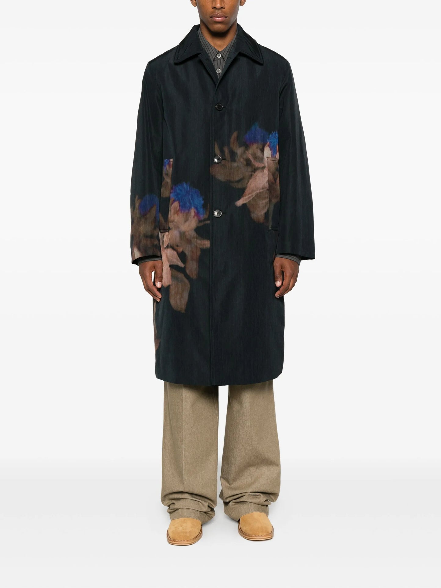 thistle-print coat