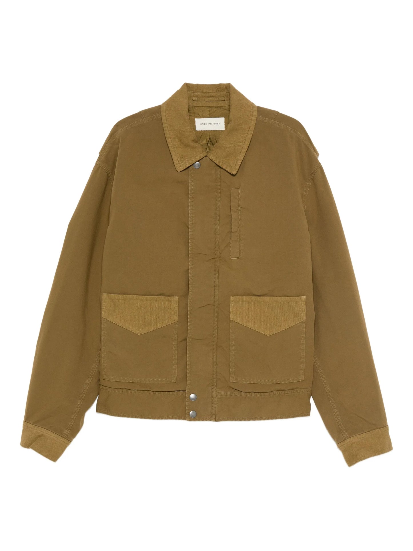 flap-pocket cotton jacket