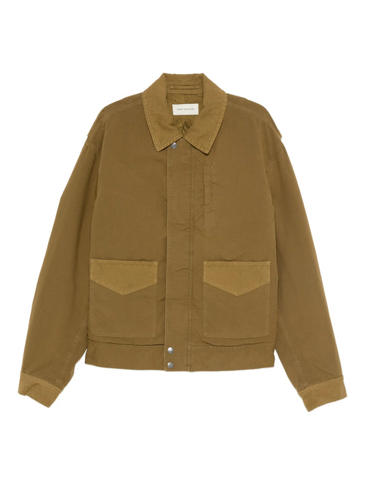 flap-pocket cotton jacket