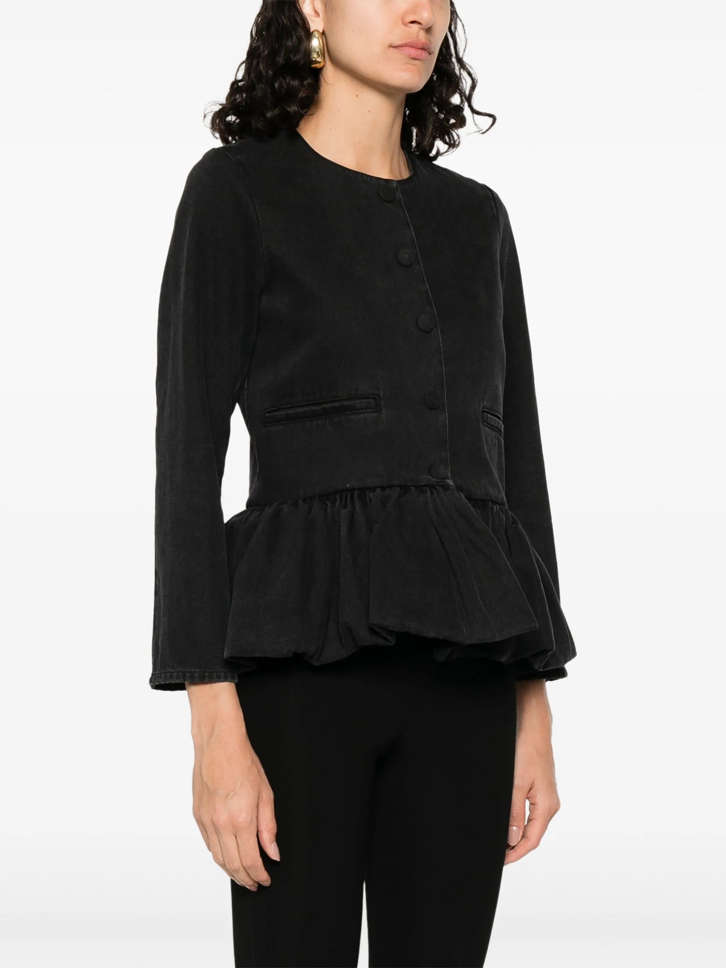 denim peplum jacket