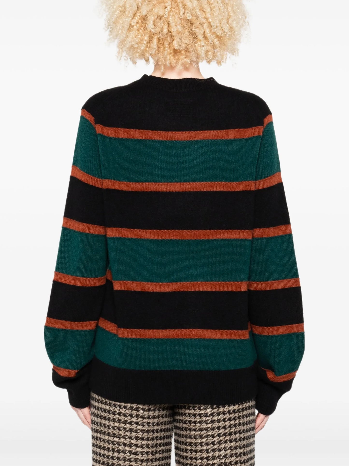 striped crew-neck sweater