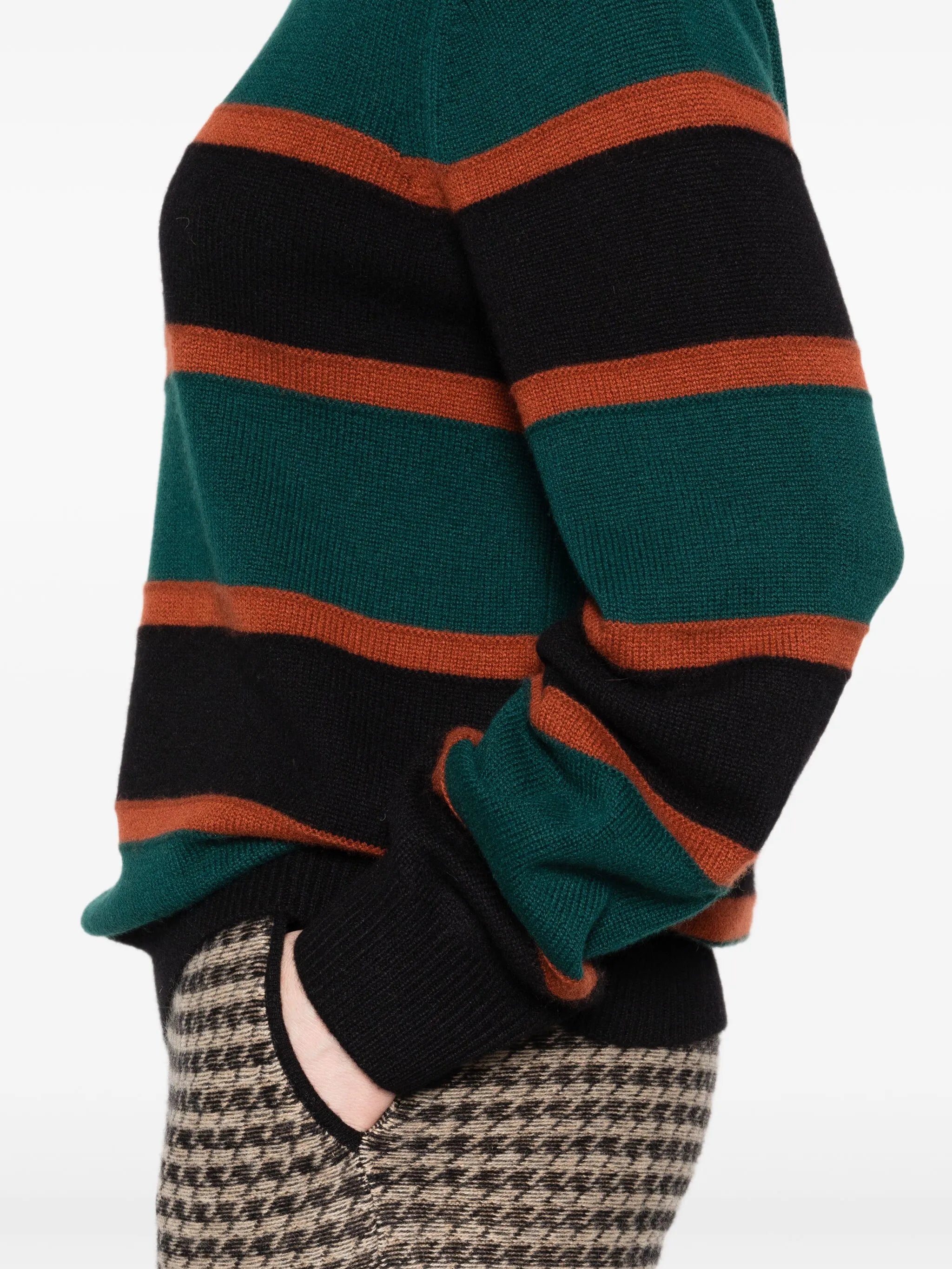 striped crew-neck sweater
