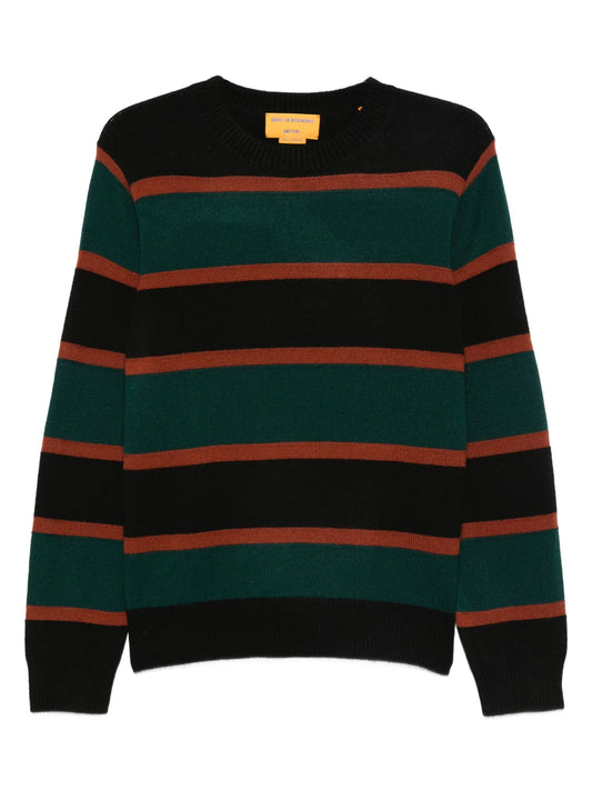 striped crew-neck sweater
