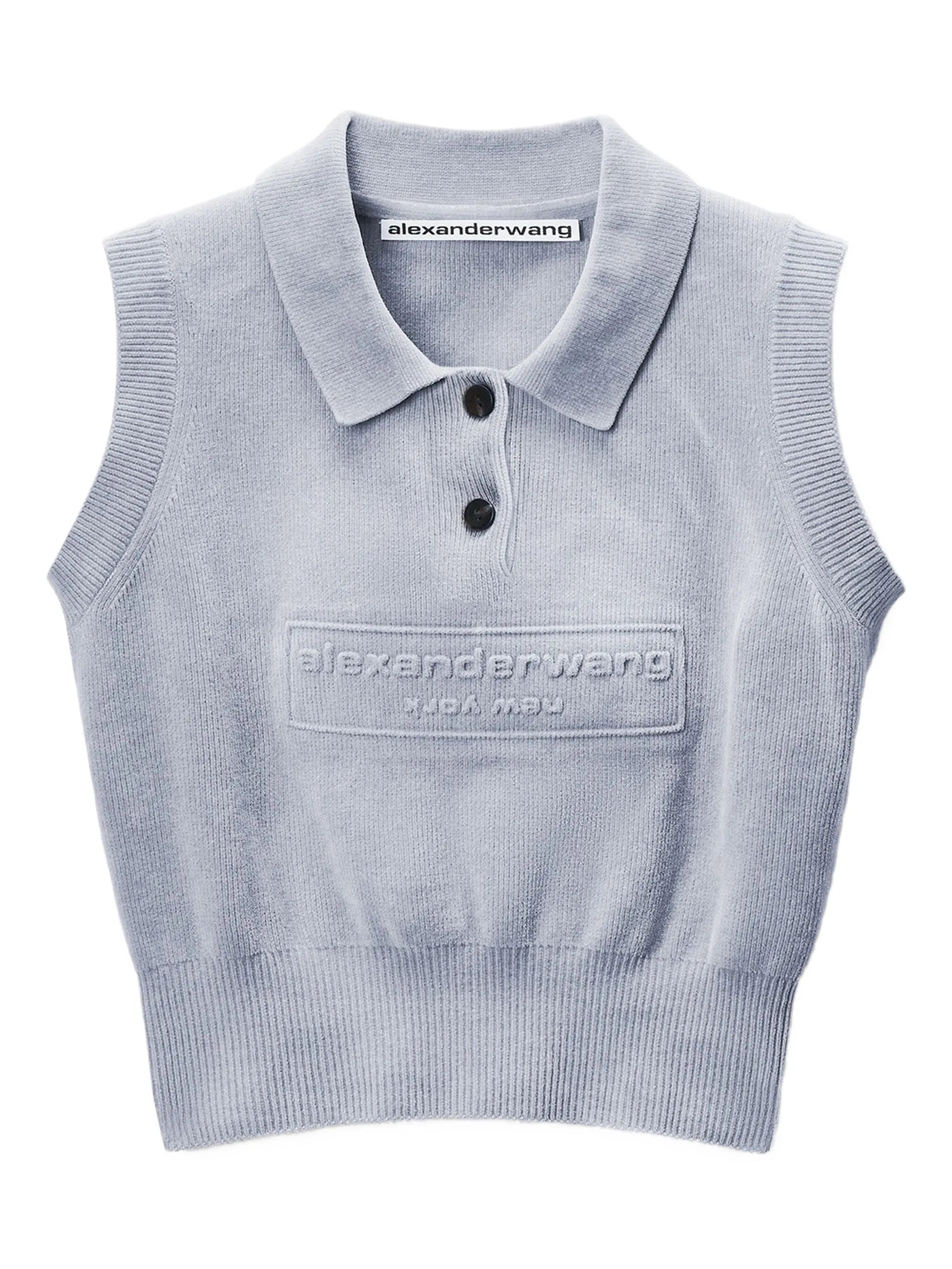 logo-embossed polo top