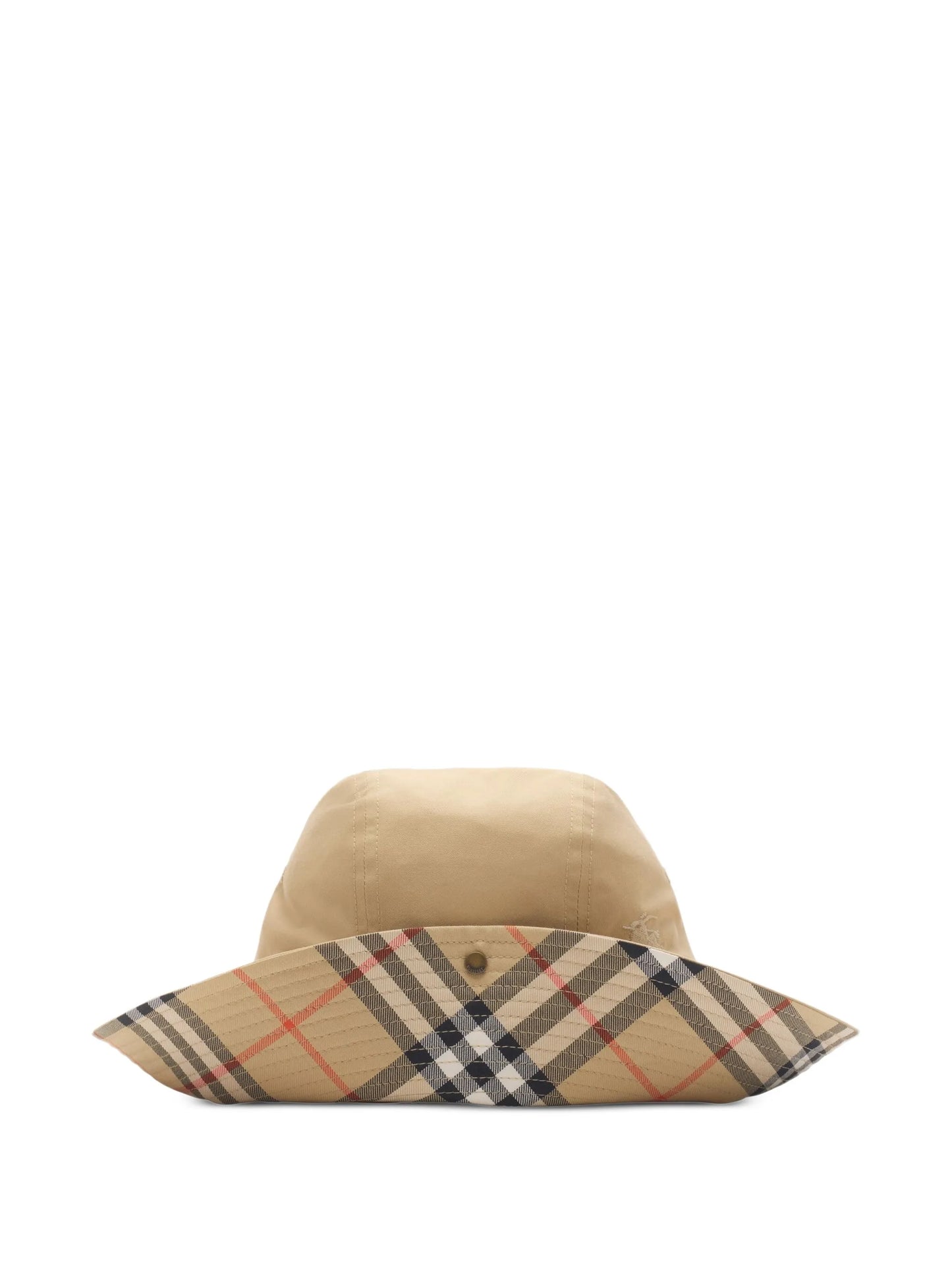 check-print cabardine hat