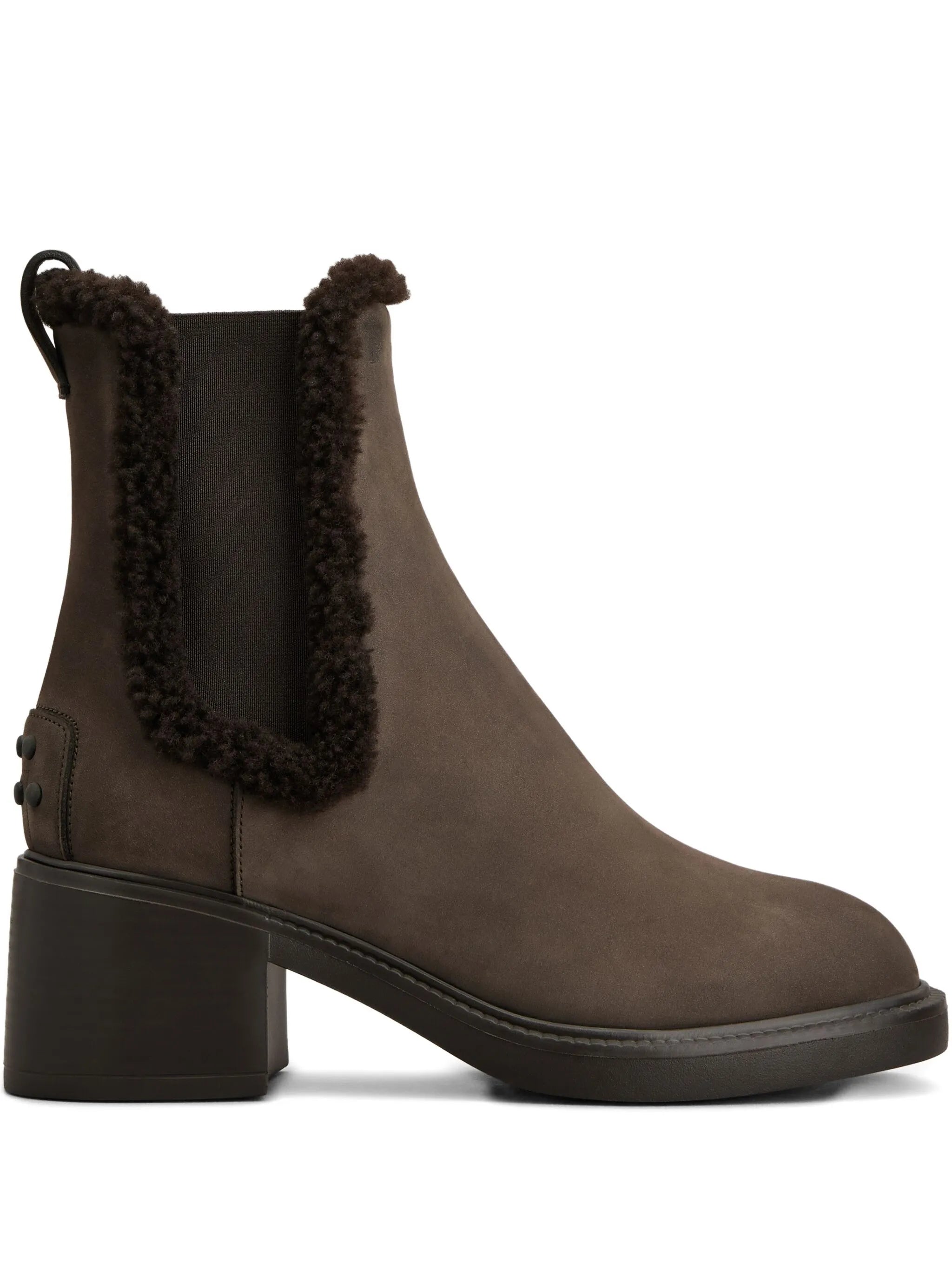 faux-fur trim Chelsea boots