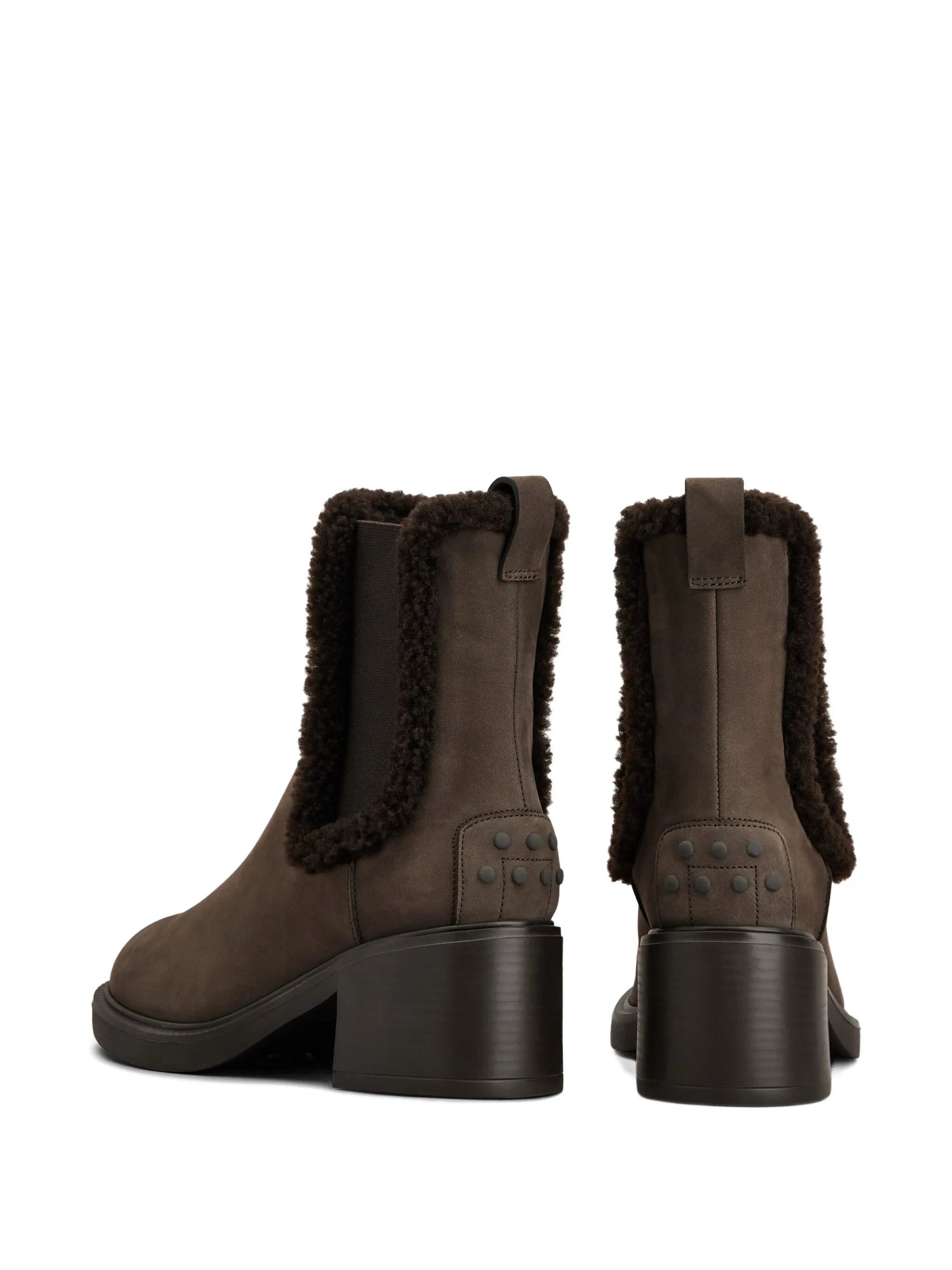 faux-fur trim Chelsea boots