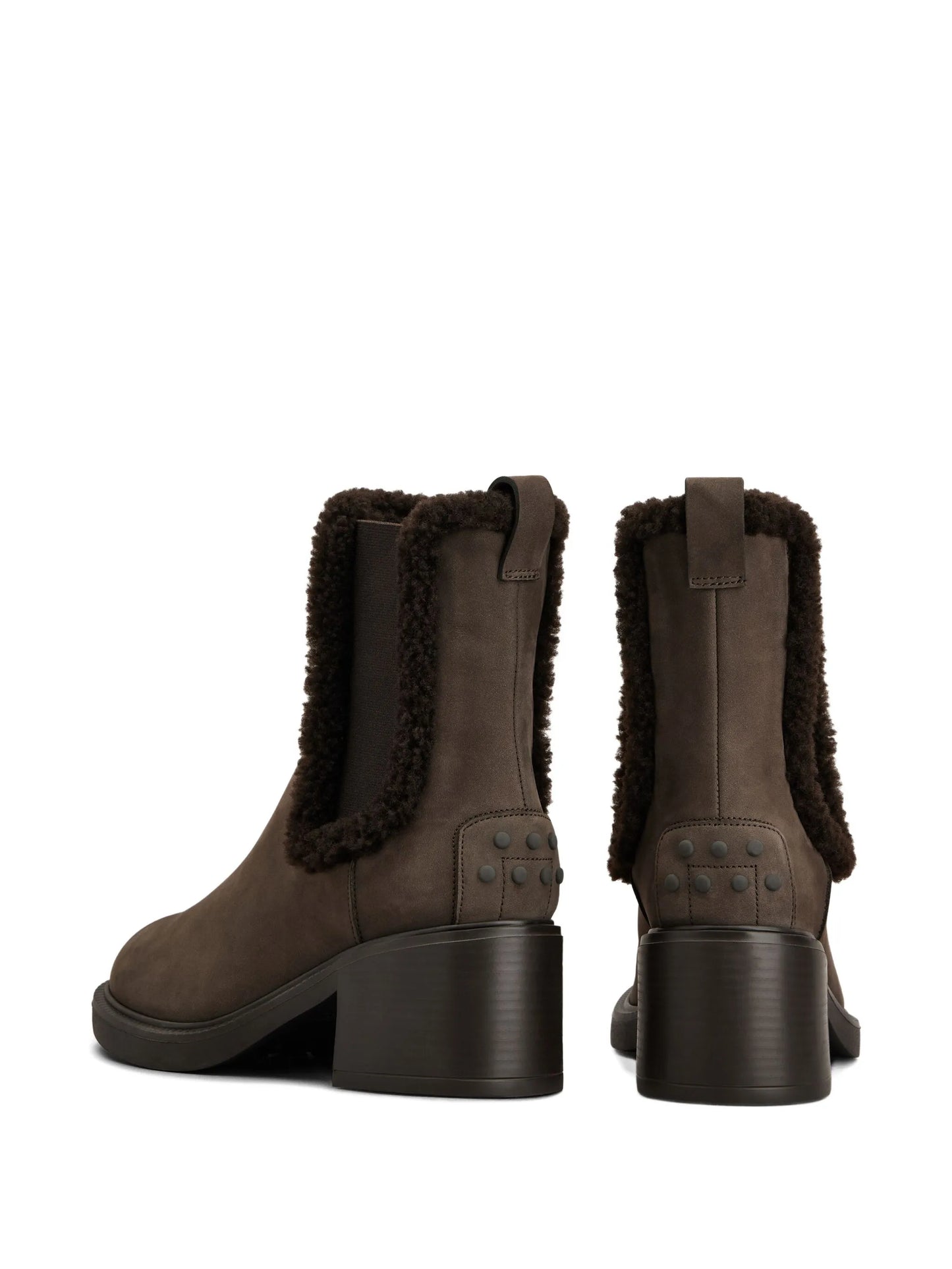faux-fur trim Chelsea boots