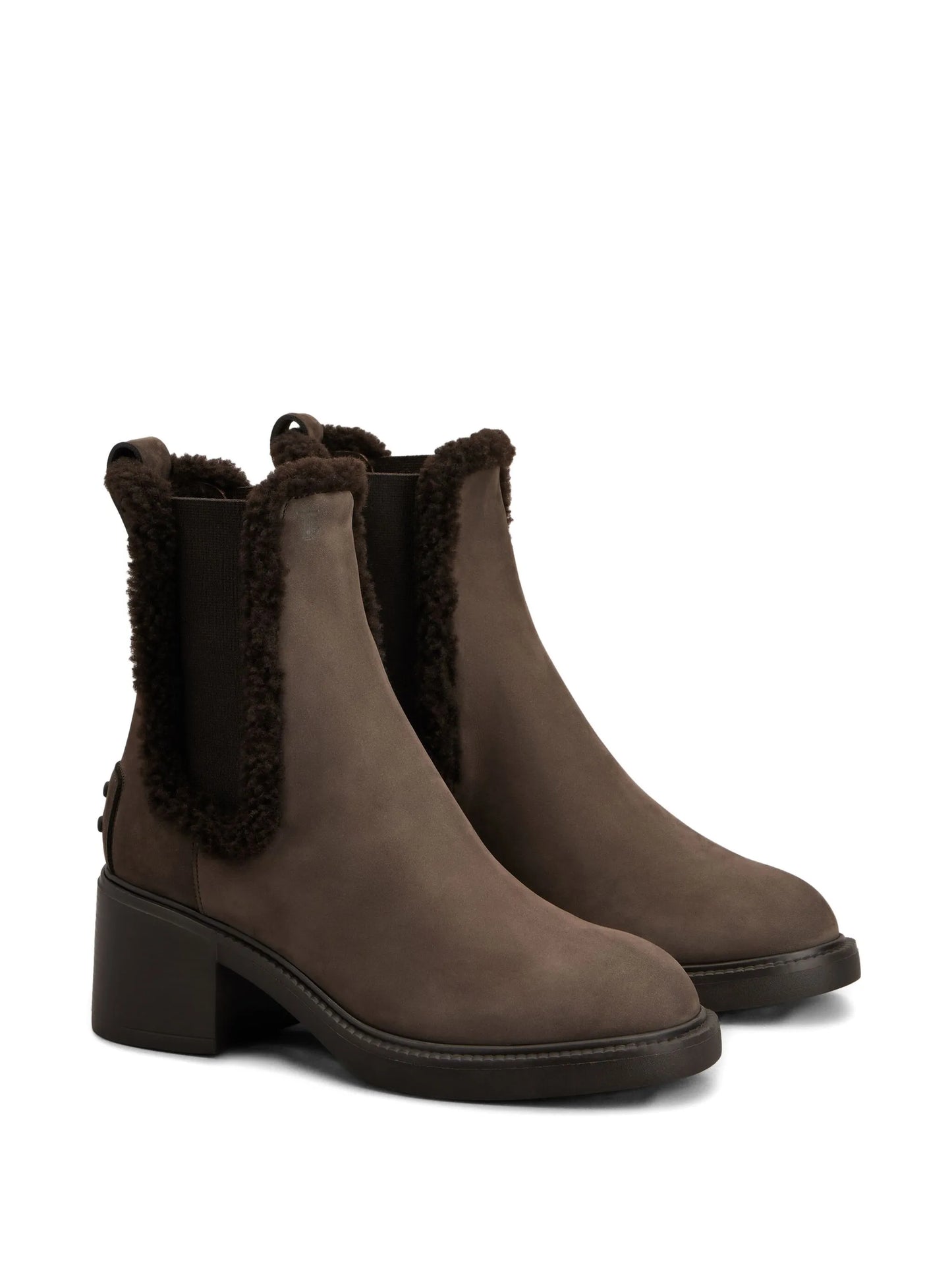 faux-fur trim Chelsea boots