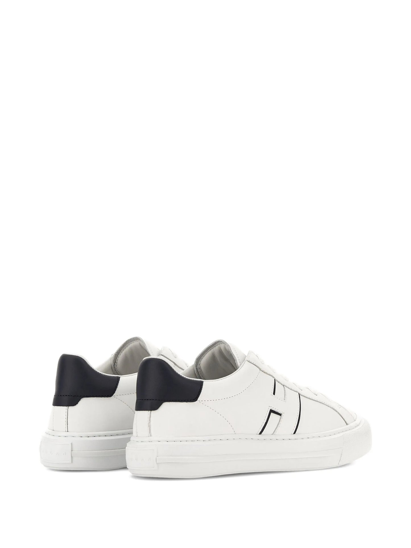 H691 logo-embellished leather sneakers