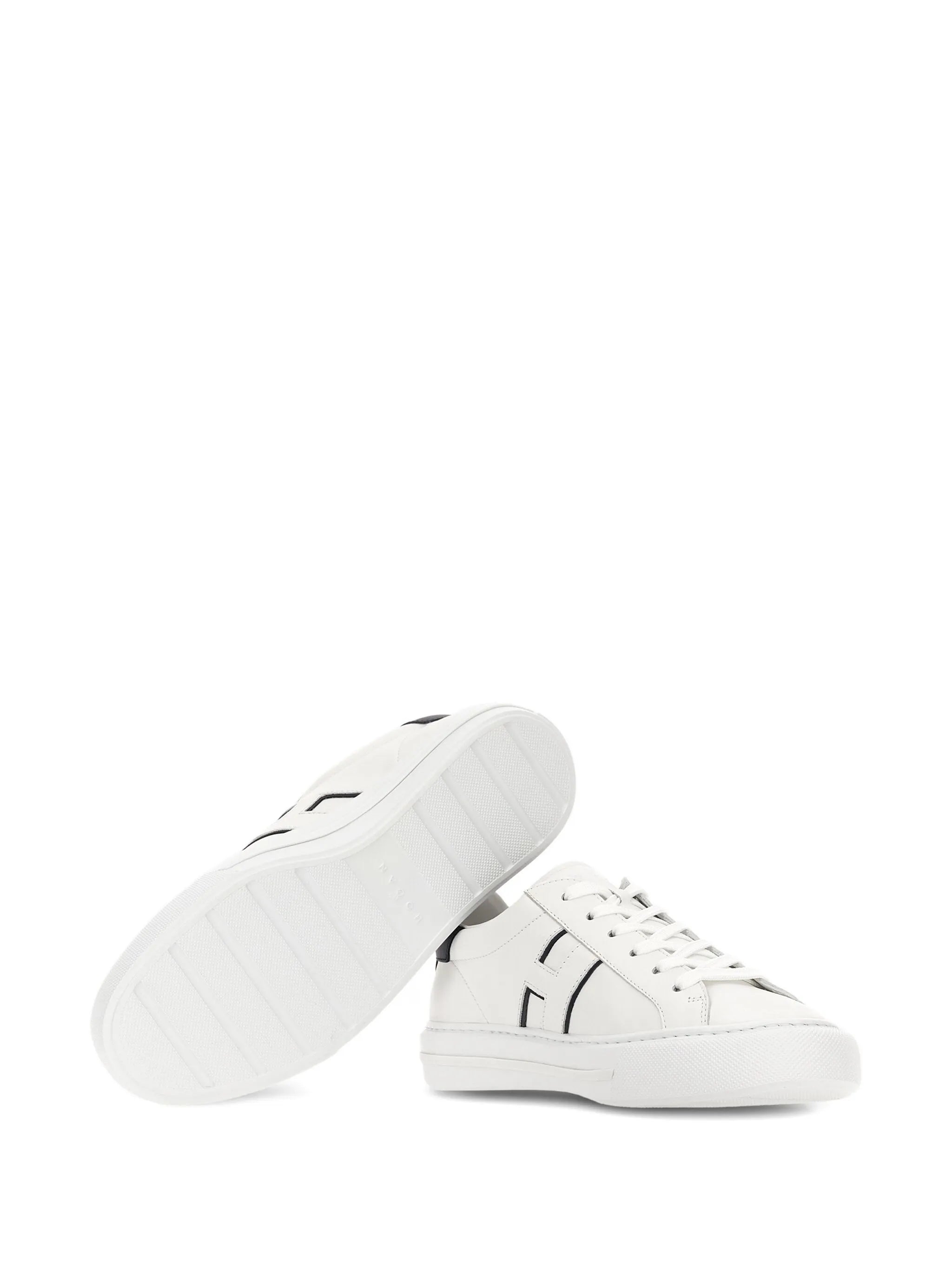 H691 logo-embellished leather sneakers