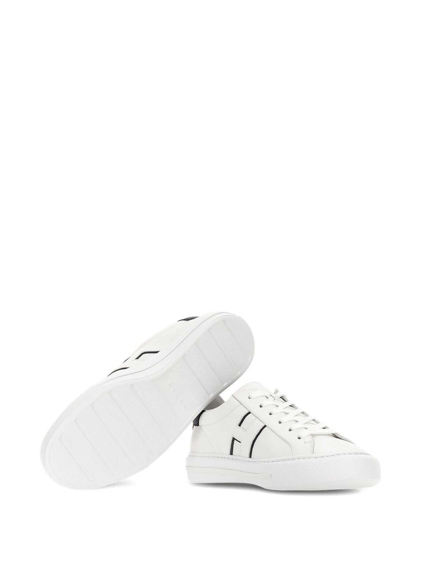 H691 logo-embellished leather sneakers