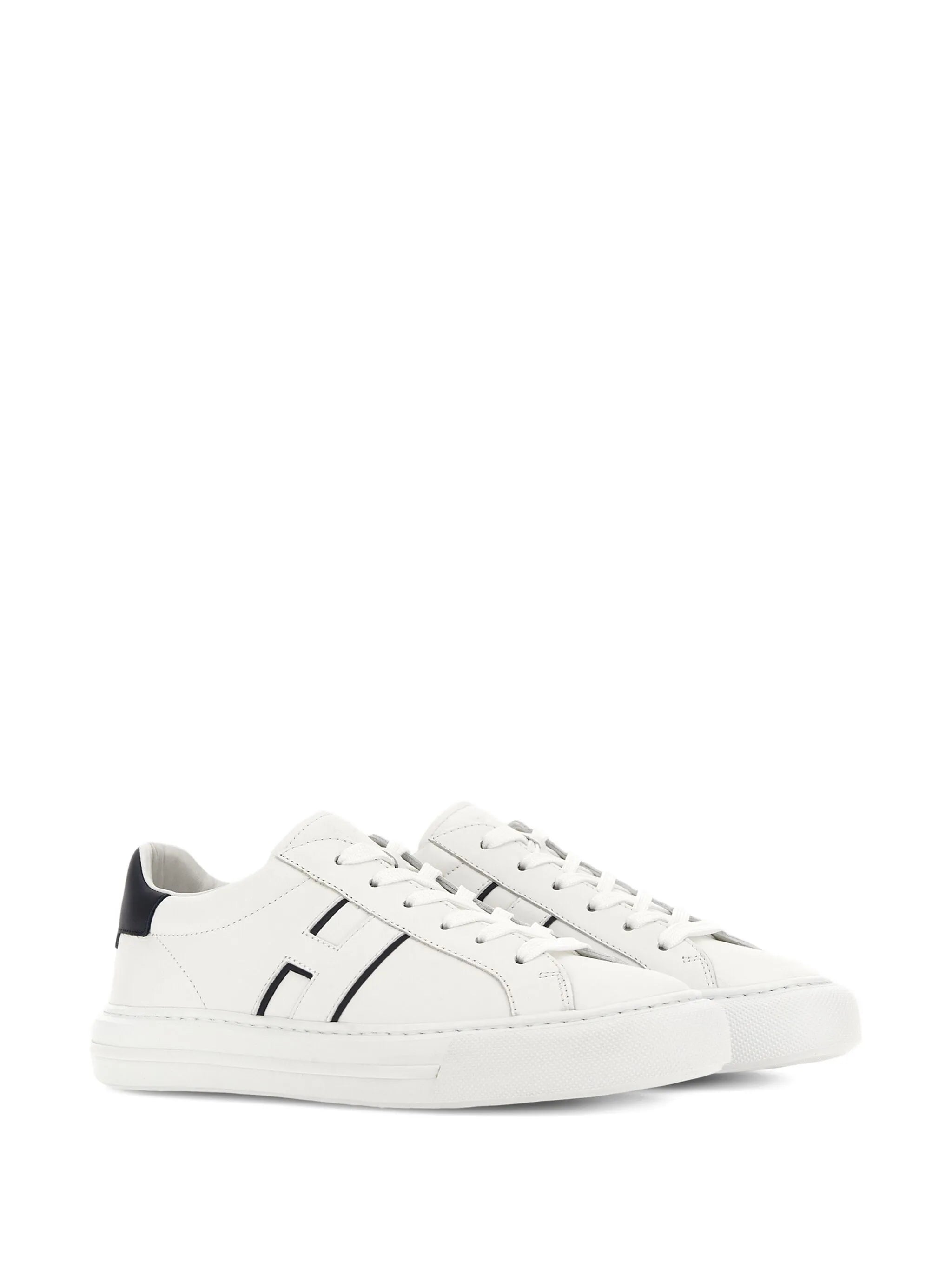 H691 logo-embellished leather sneakers