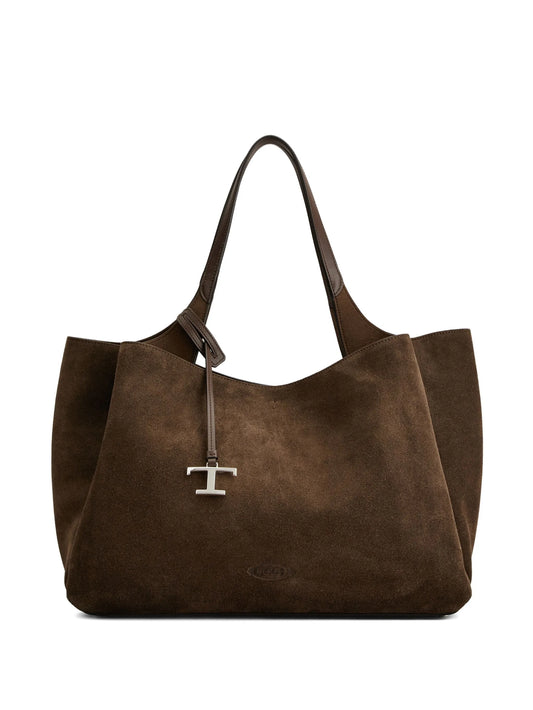 medium suede tote bag