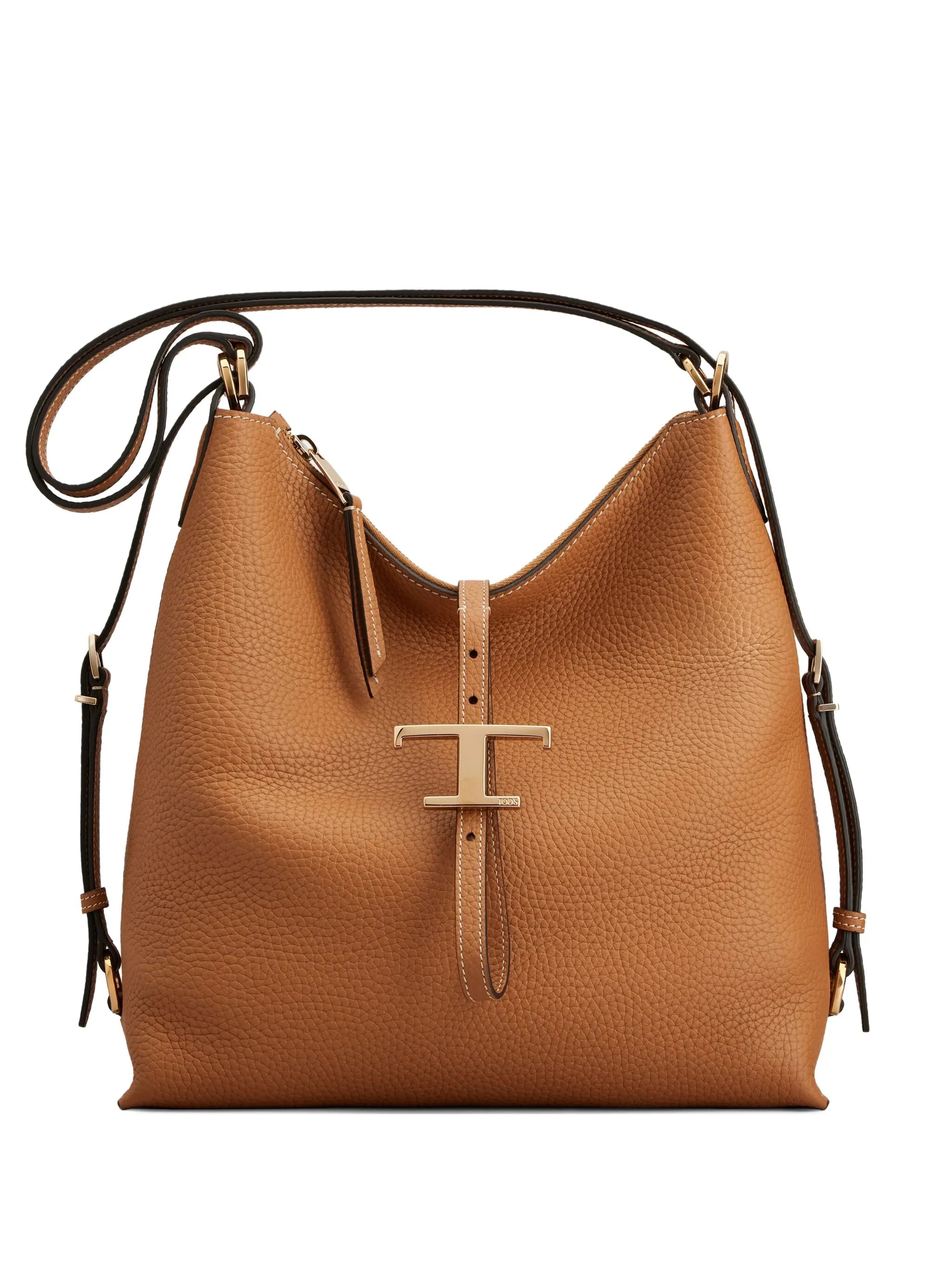 T Timeless shoulder bag in leather small