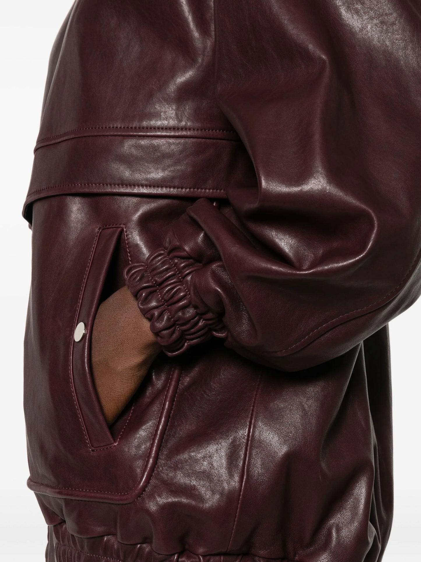 leather bomber jacket
