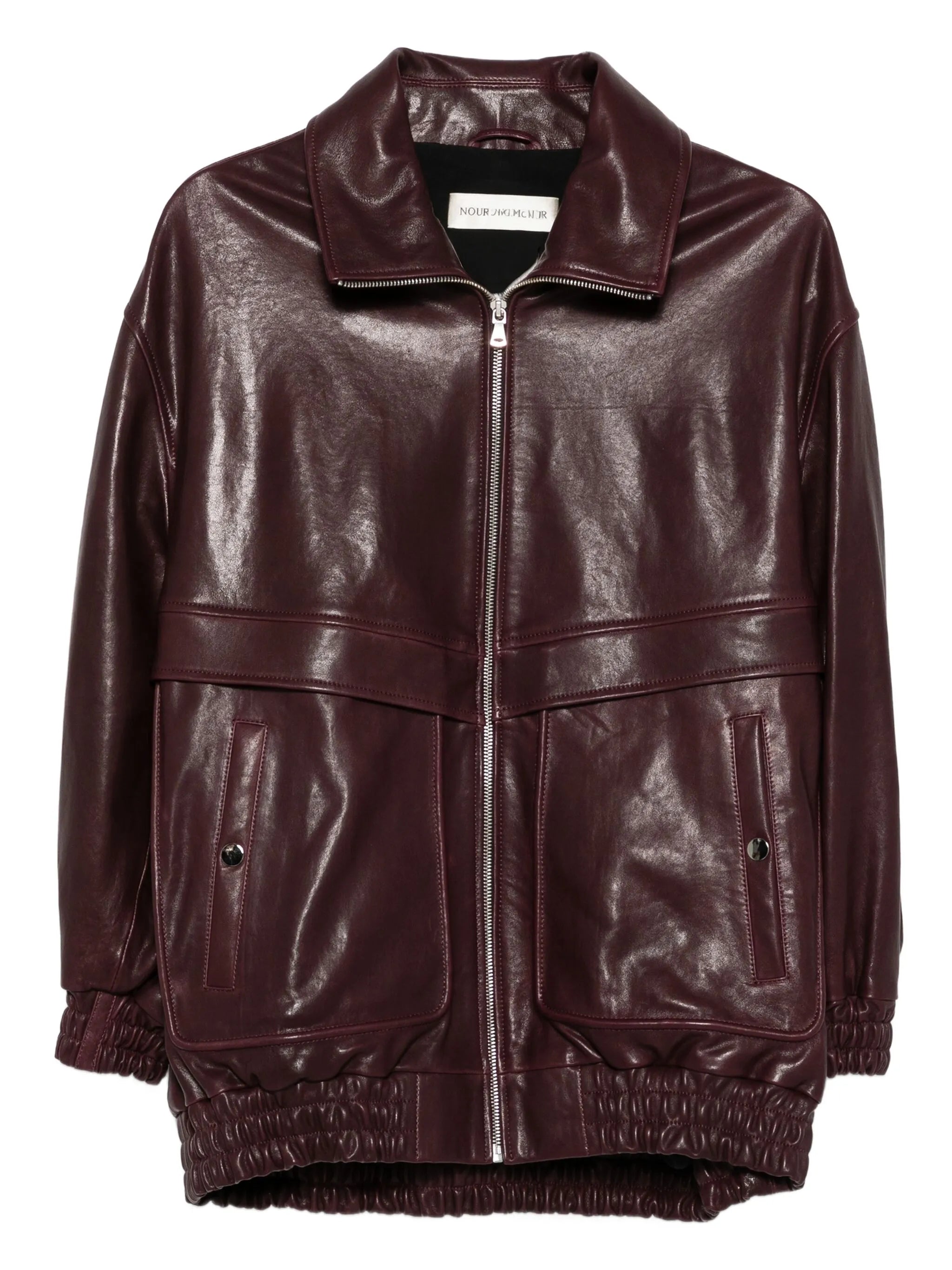 leather bomber jacket