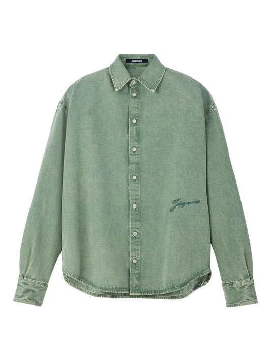 faded denim shirt