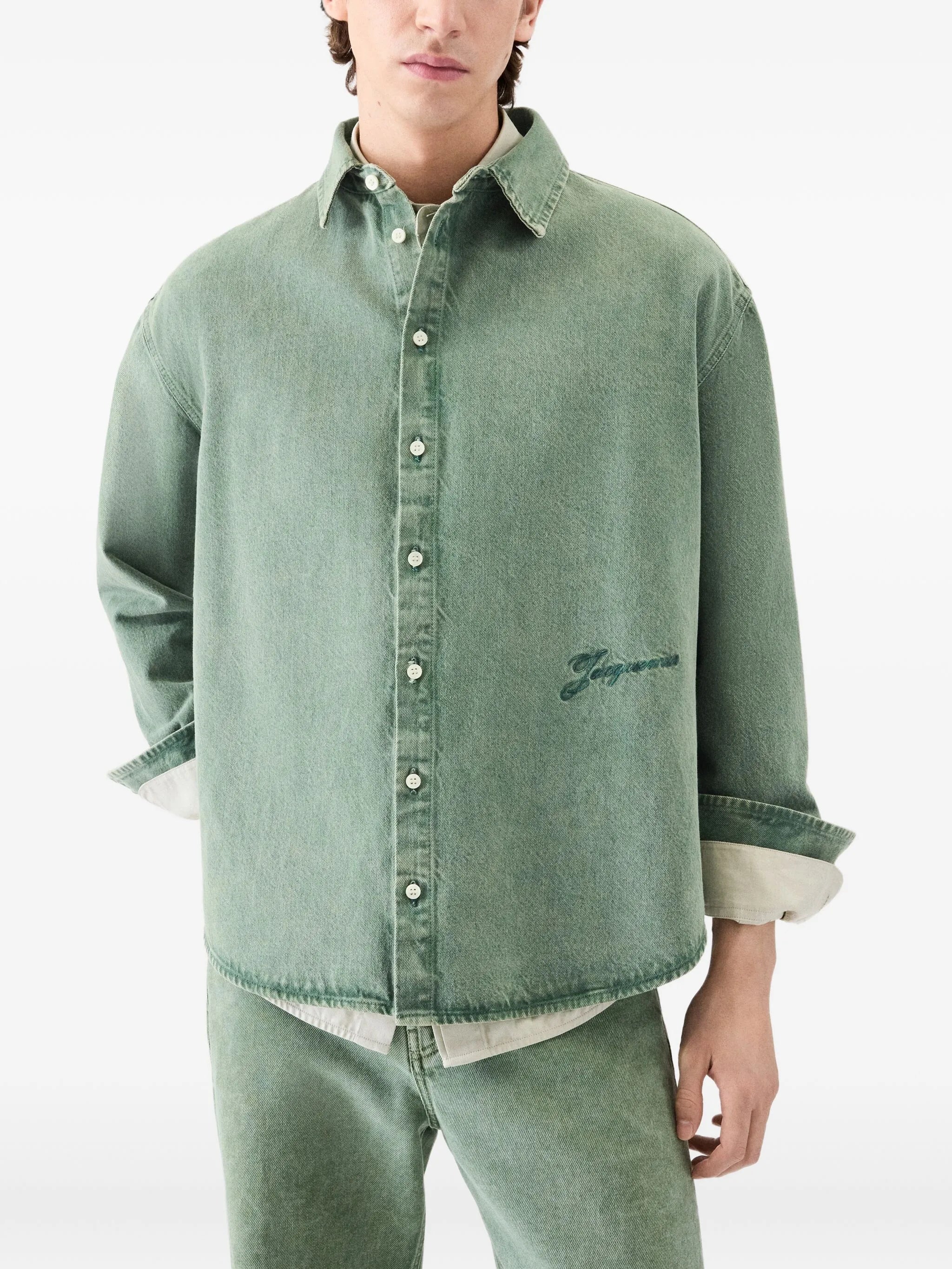 faded denim shirt