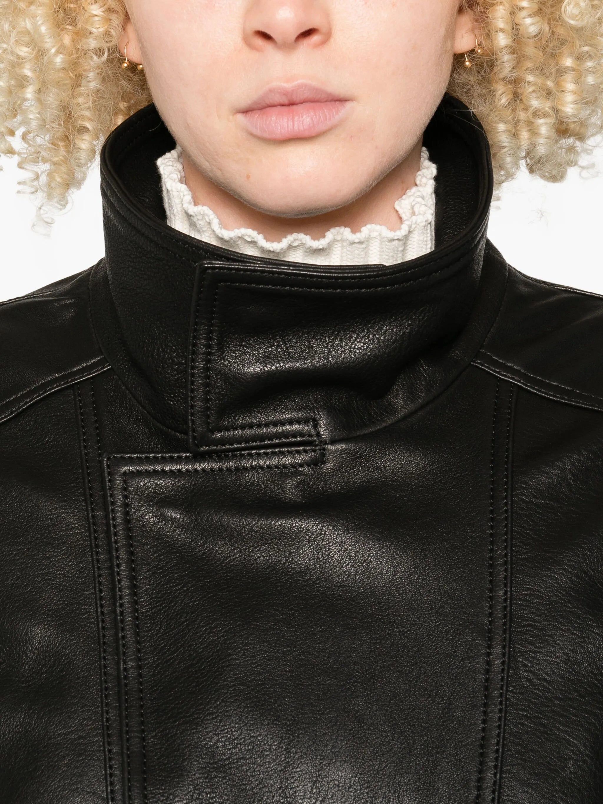 Artiste leather bomber jacket
