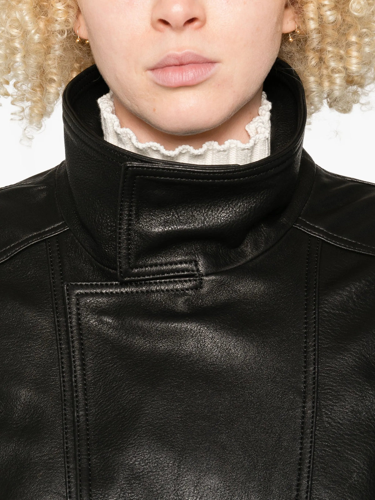 Artiste leather bomber jacket