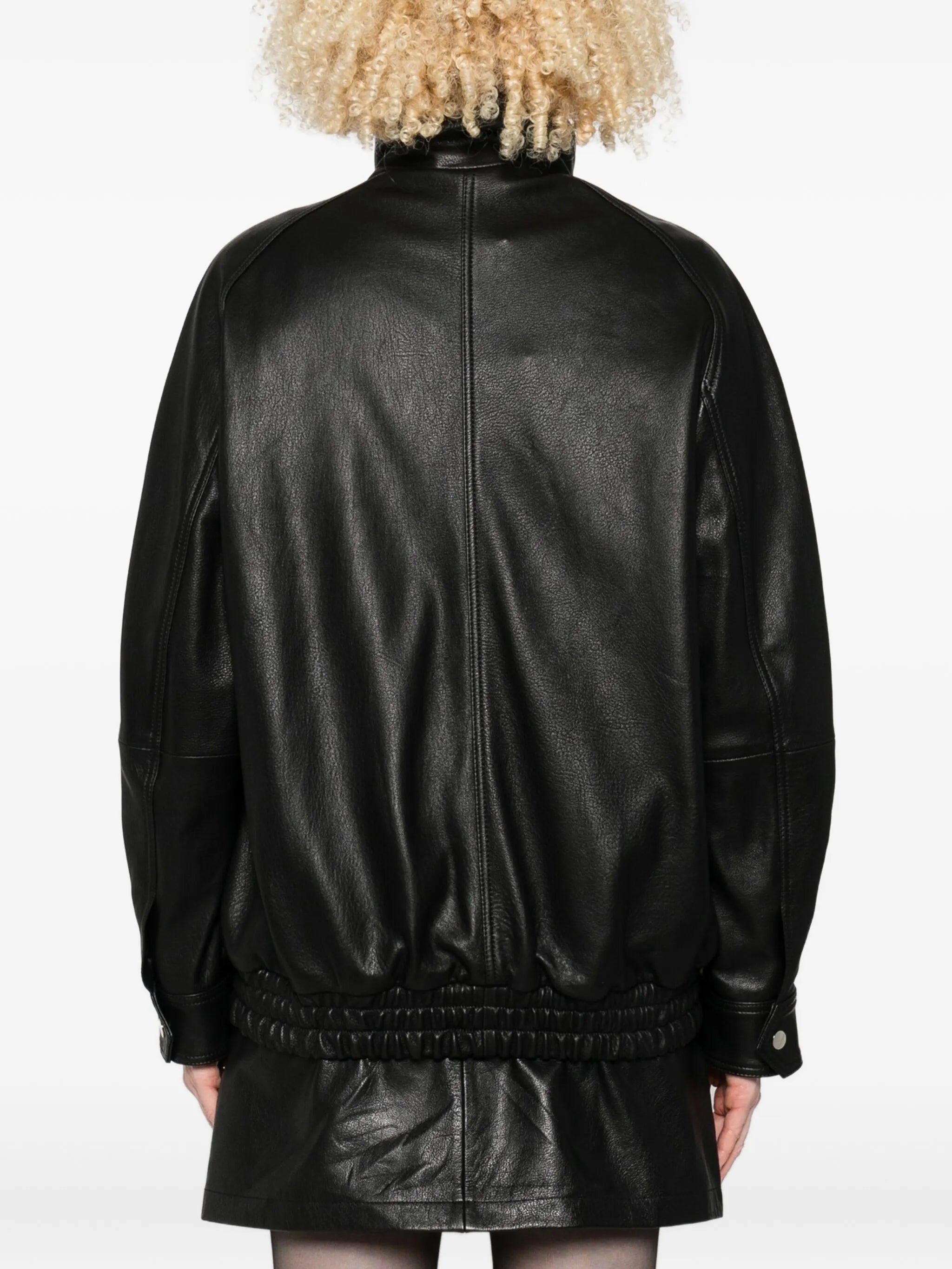 Artiste leather bomber jacket