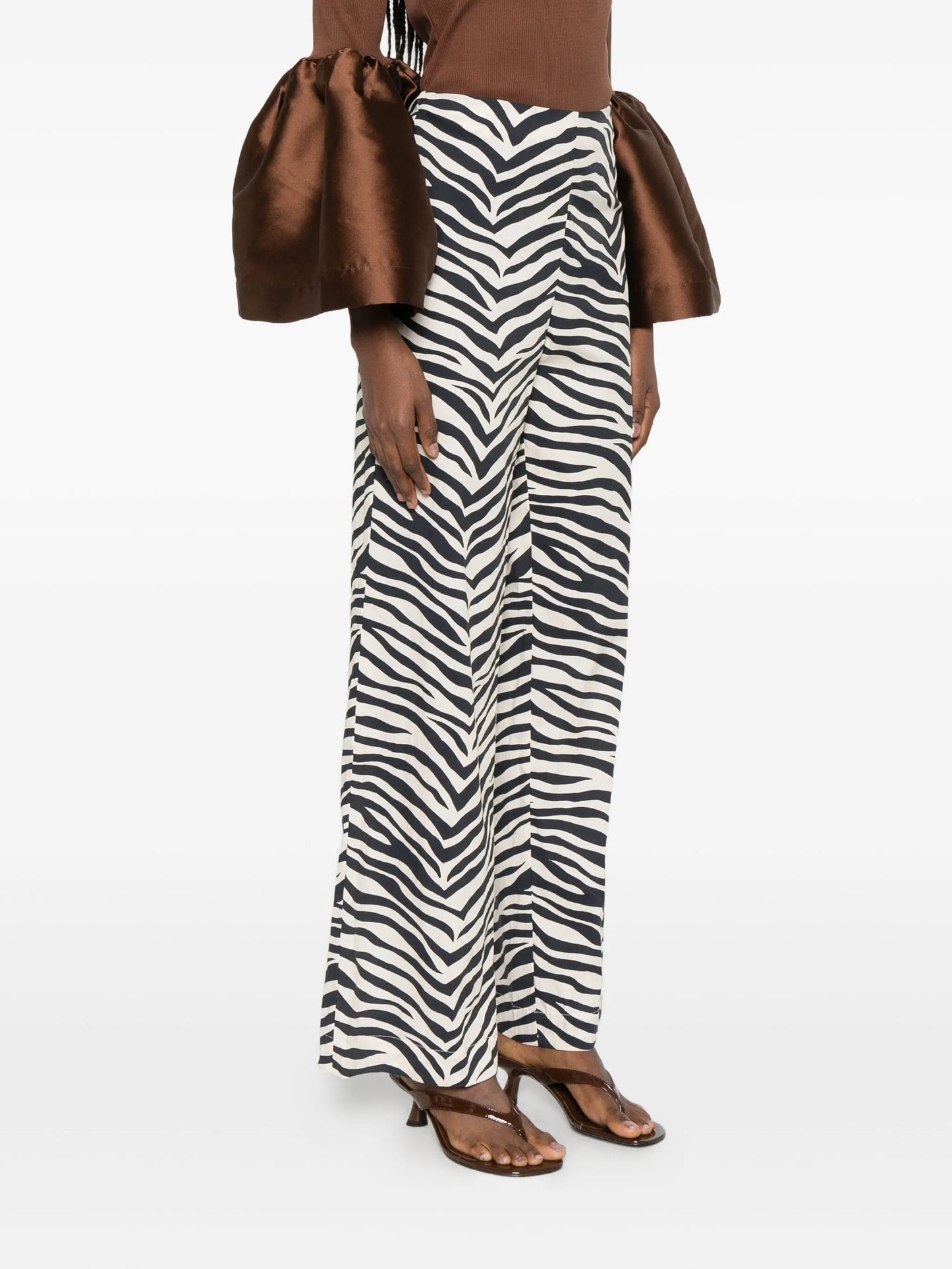Pia zebra-print trousers
