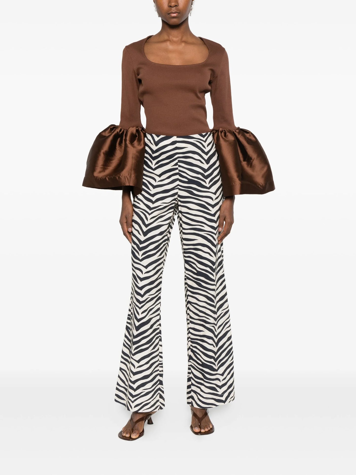 Pia zebra-print trousers