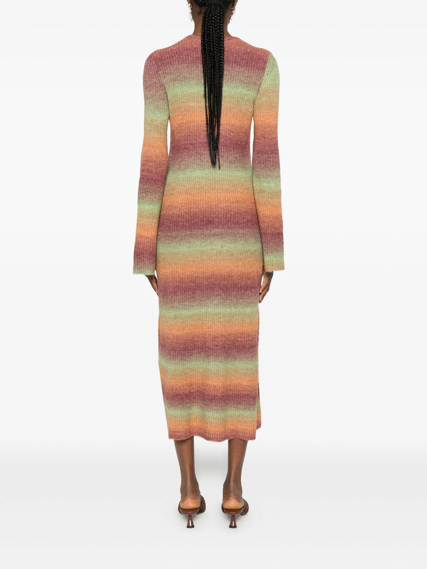 Axon striped midi dress